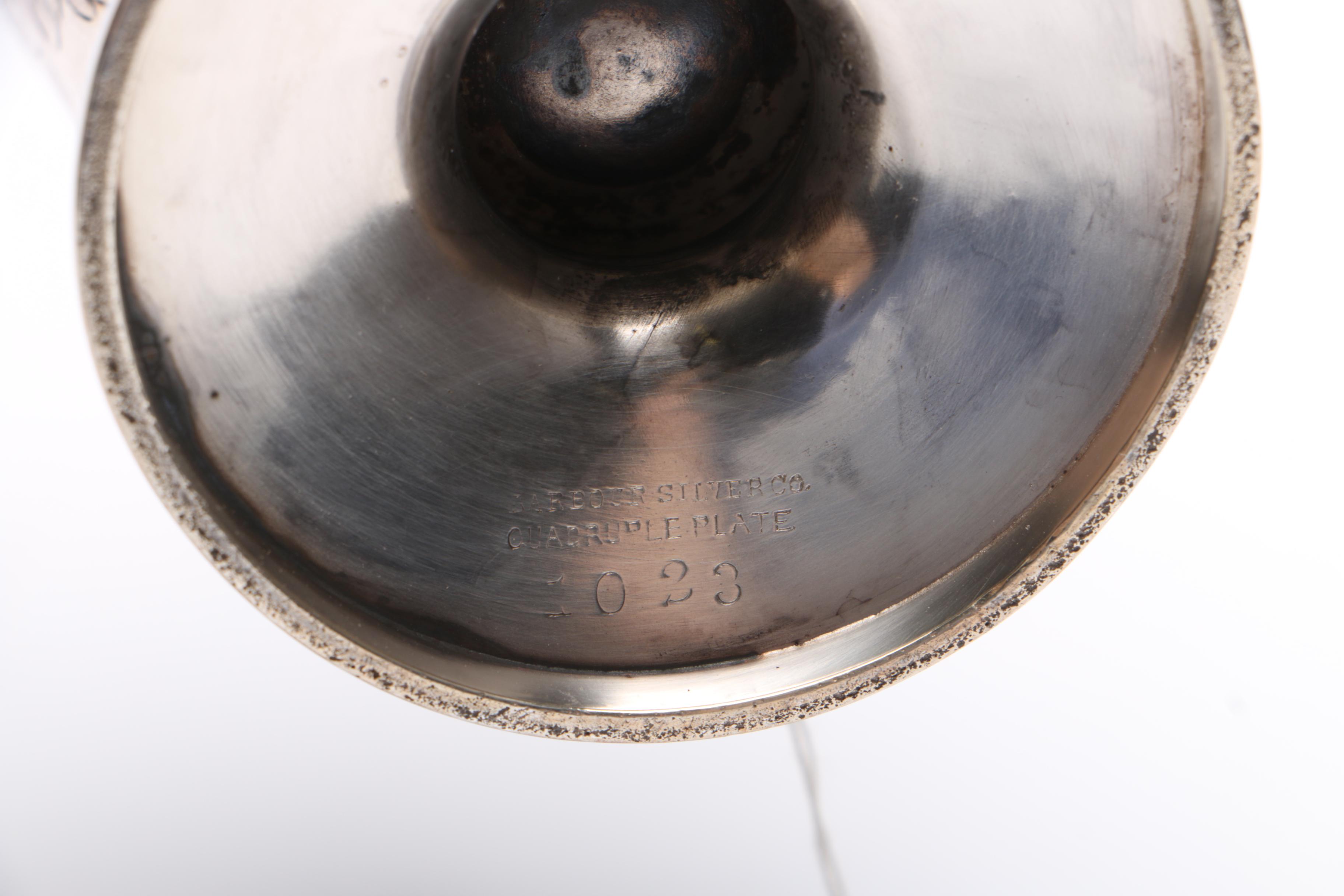 Silver Plated Pitcher and Silver Tone Trivet