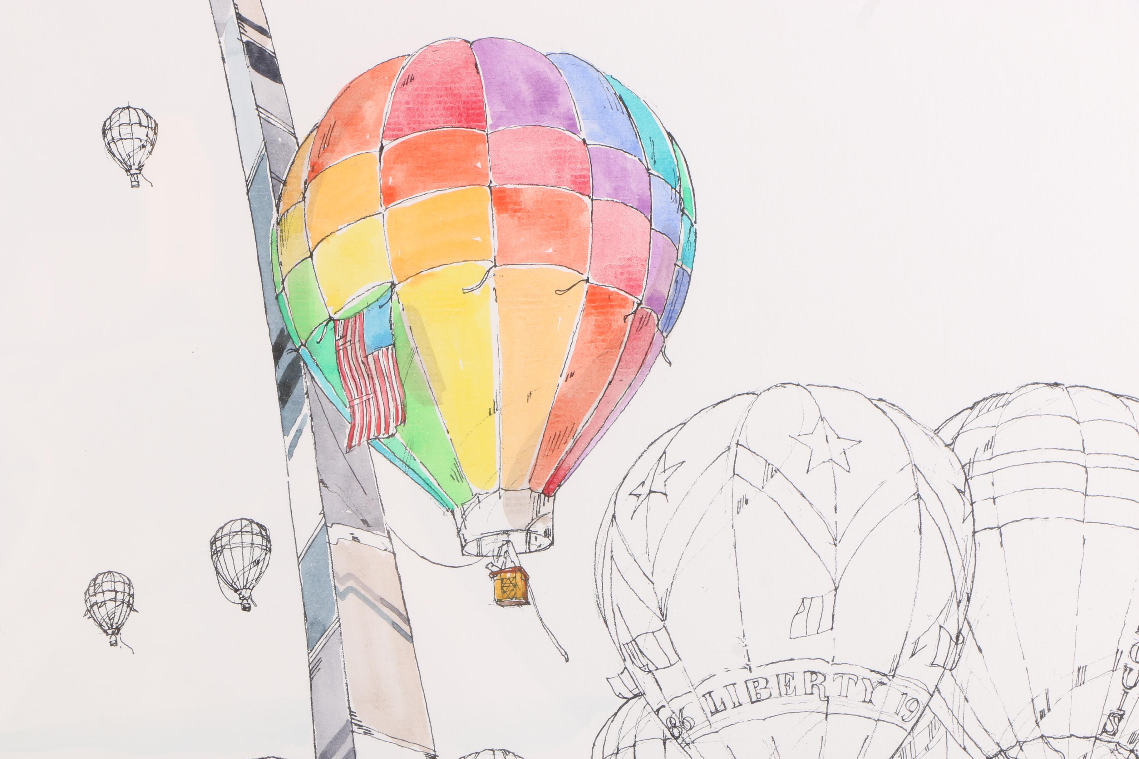 John Pils Hand-Colored Lithograph "Saint Louis"