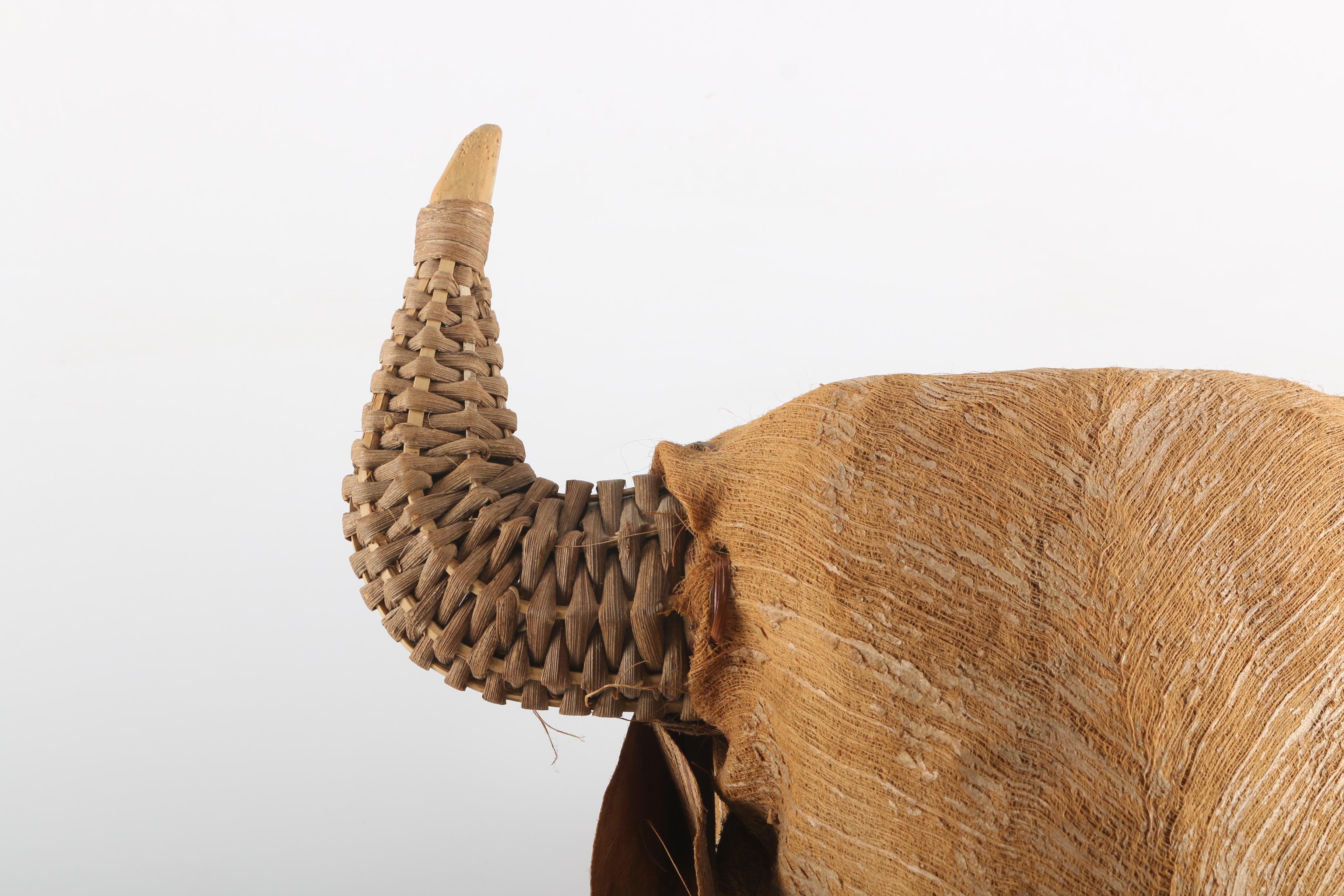 Steer Head Shaped Basket and a Wooden Wine Bottle Holder