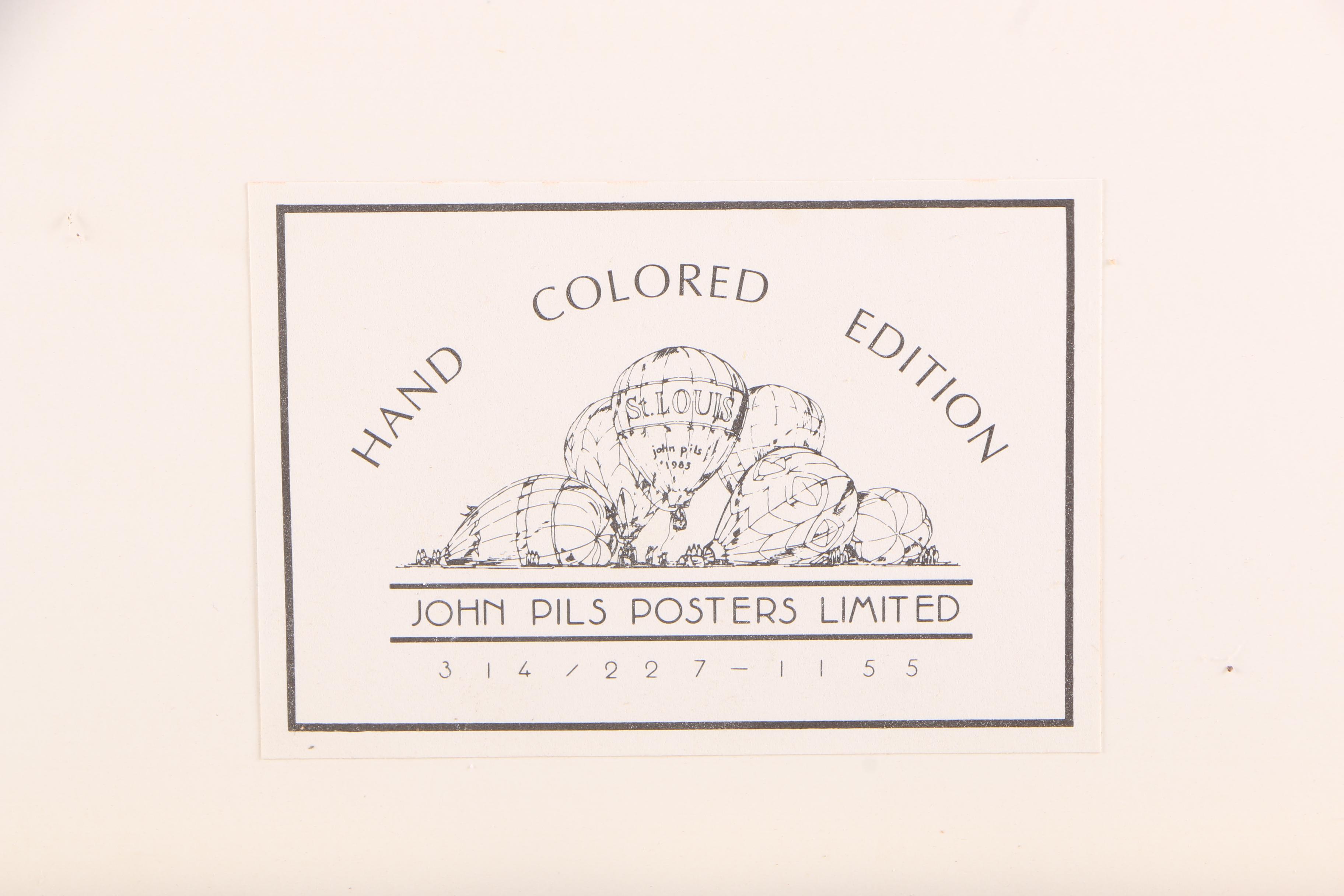 John Pils Hand-Colored Lithograph "Saint Louis"