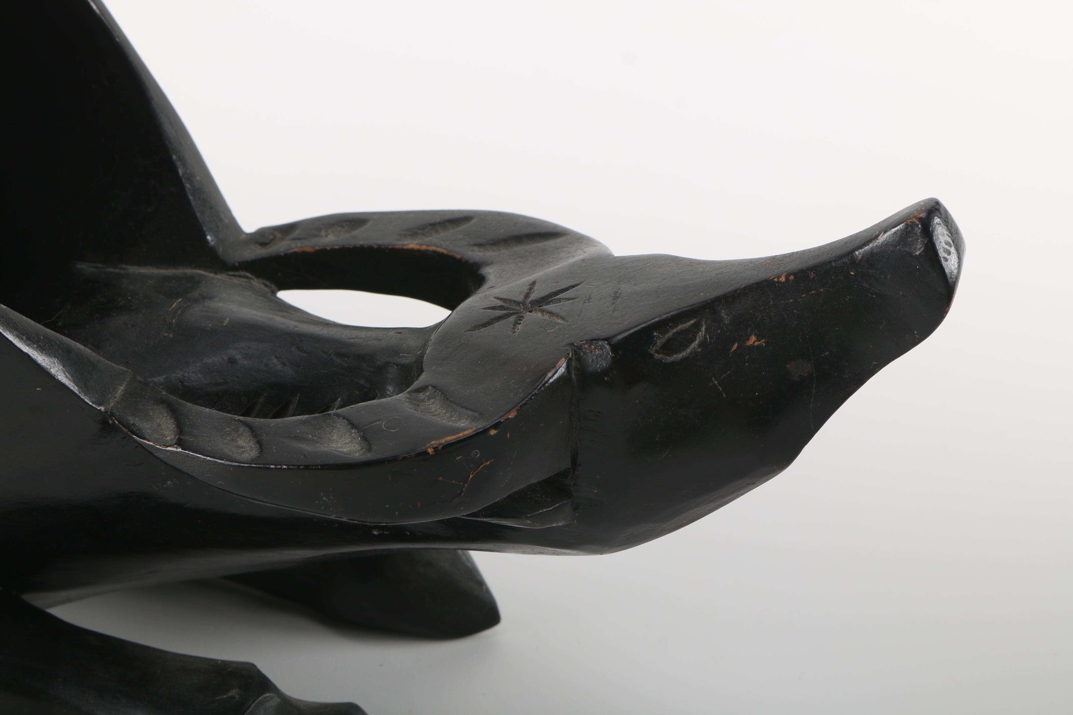 Steer Head Shaped Basket and a Wooden Wine Bottle Holder