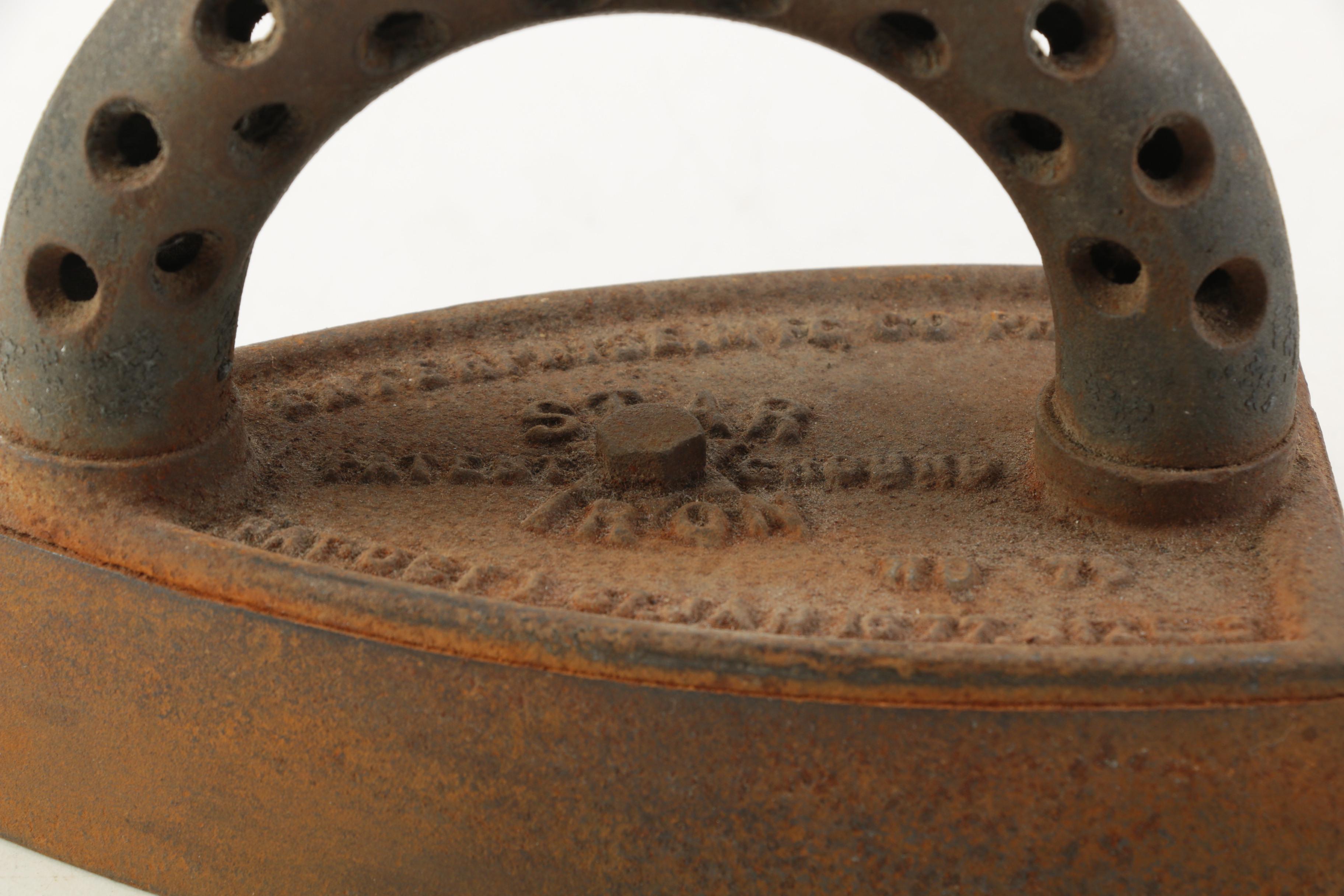 Vintage Metal Irons With Trivet Stands