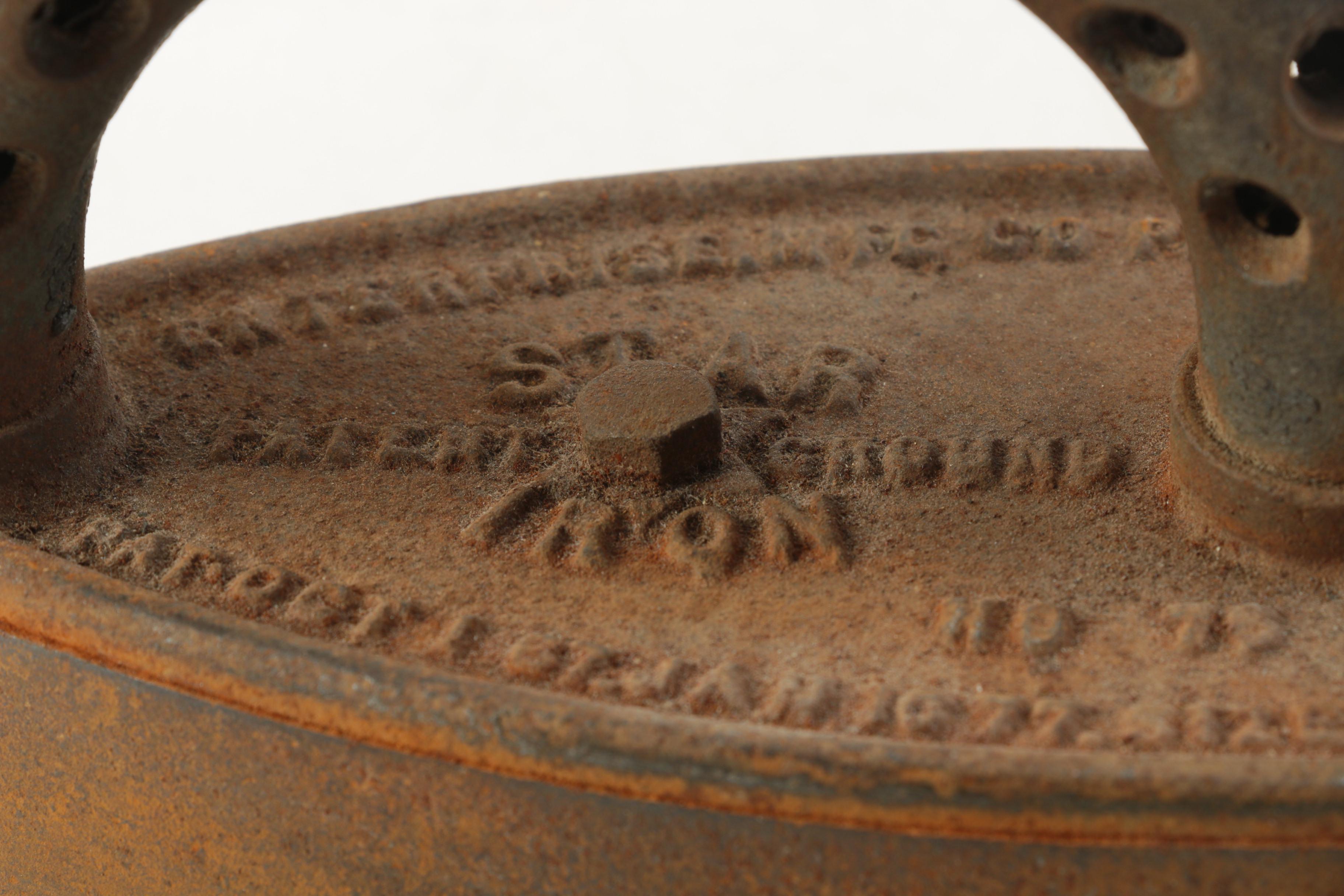 Vintage Metal Irons With Trivet Stands