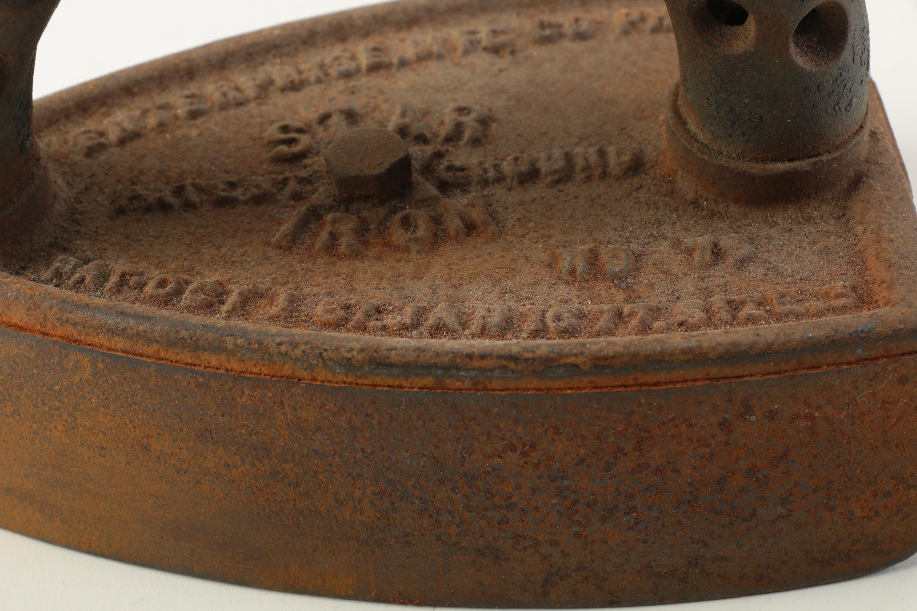 Vintage Metal Irons With Trivet Stands