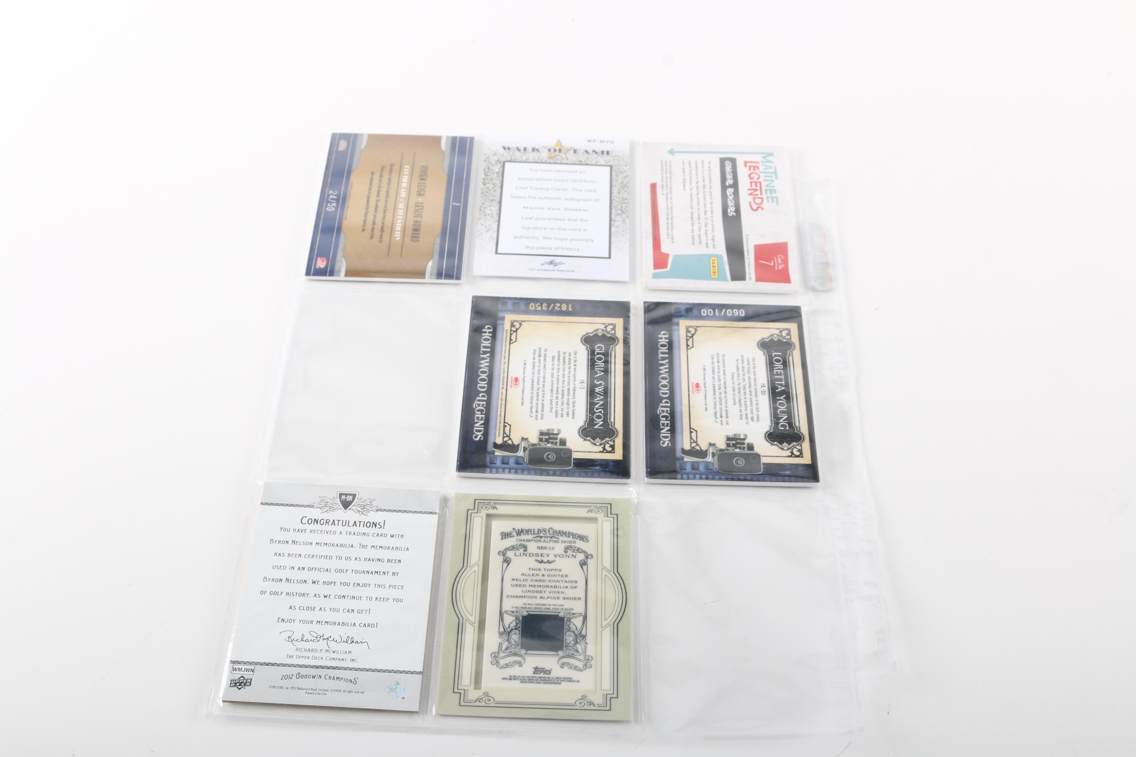 Collection of Donruss Signed Americana Celebrity and Athlete Cards