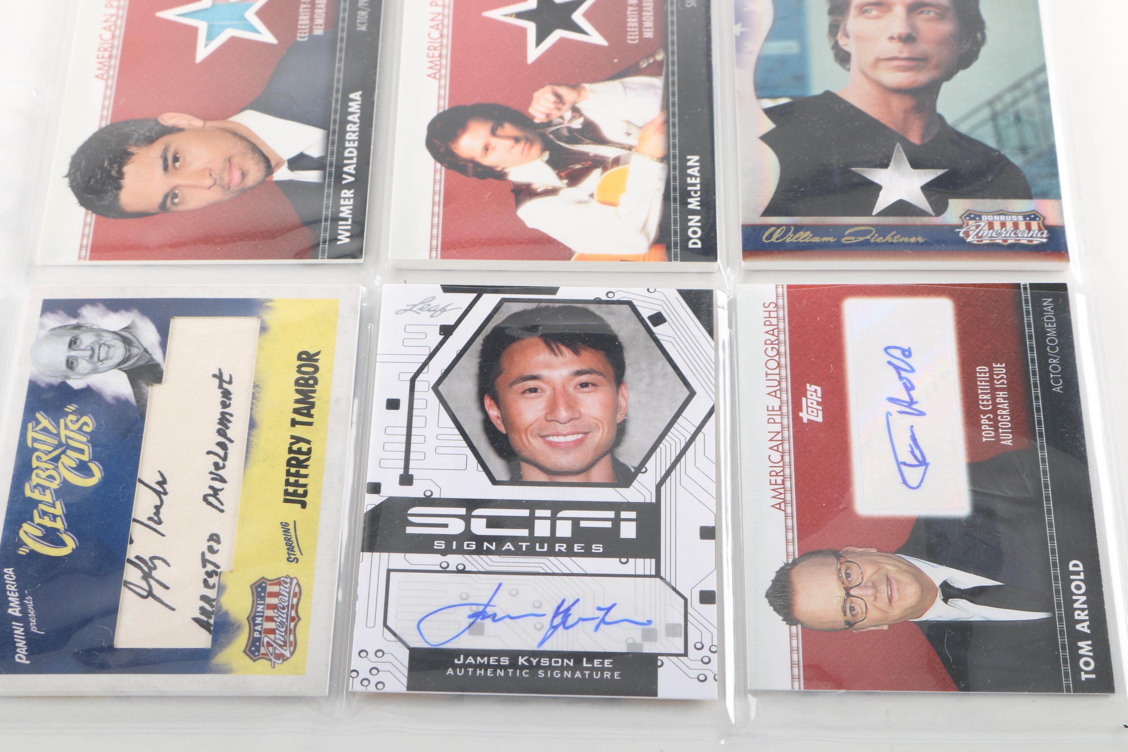 Collection of Donruss Signed Americana Celebrity and Athlete Cards