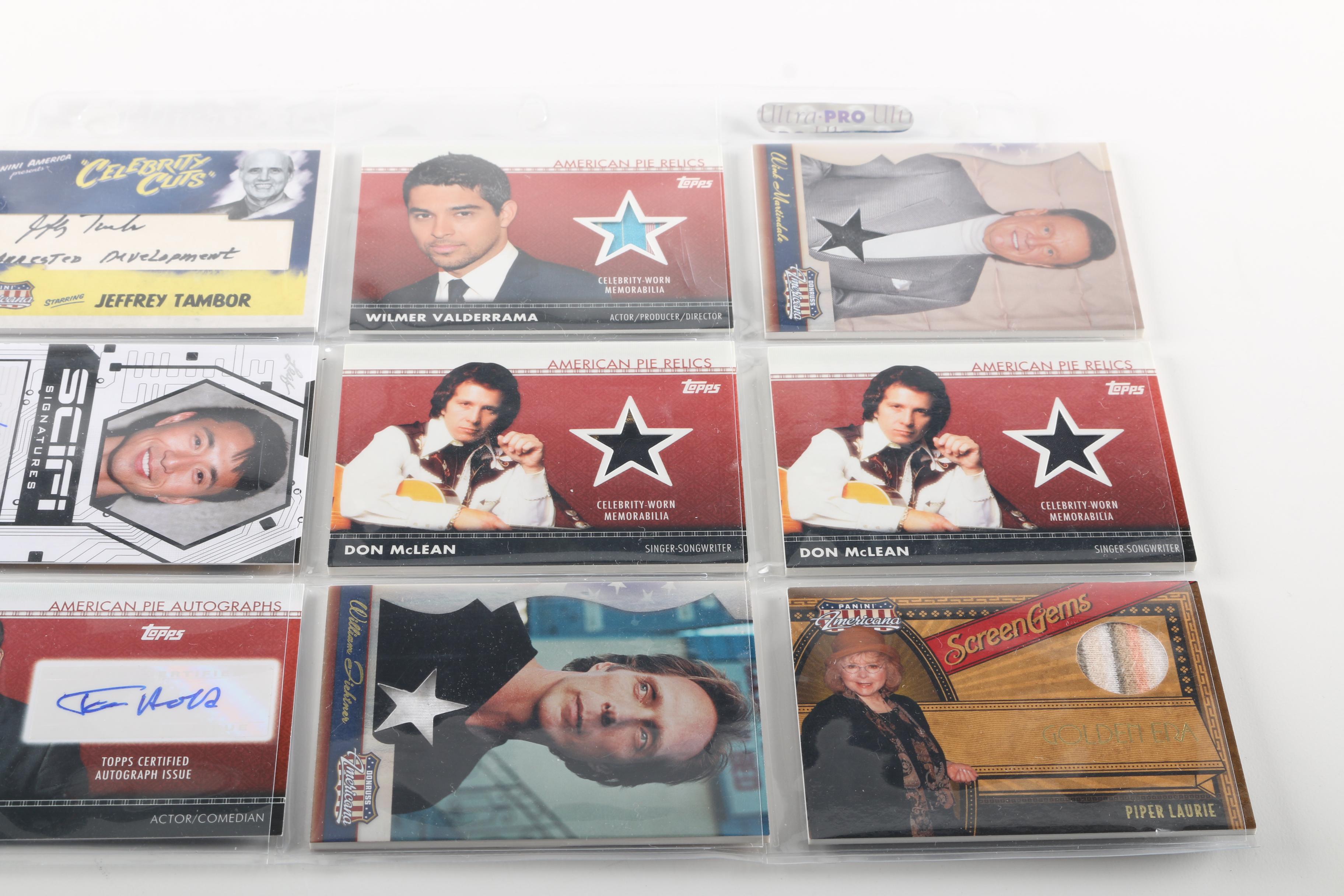 Collection of Donruss Signed Americana Celebrity and Athlete Cards