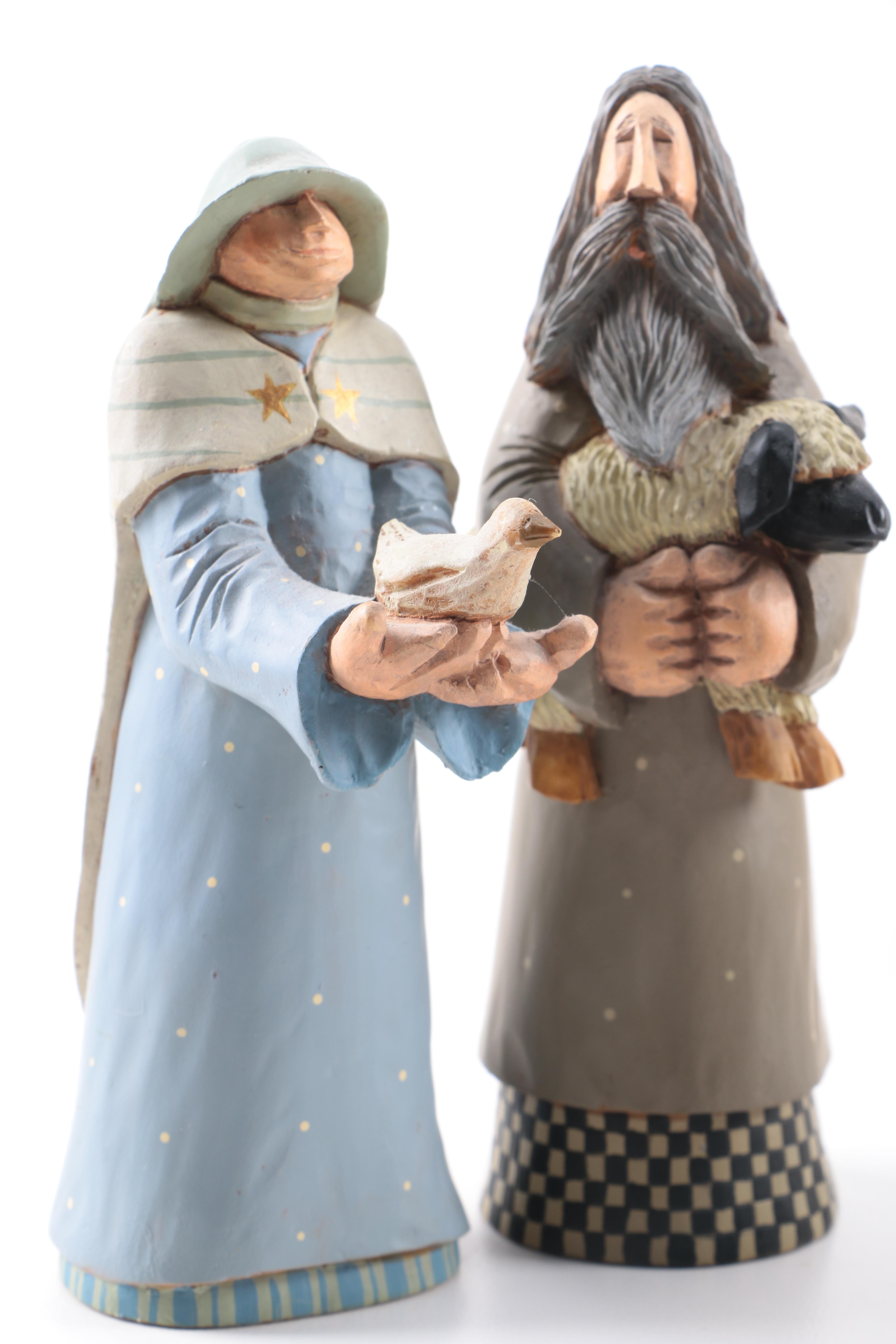 Williraye Studio "Nativity" and "Three Kings" Figurines