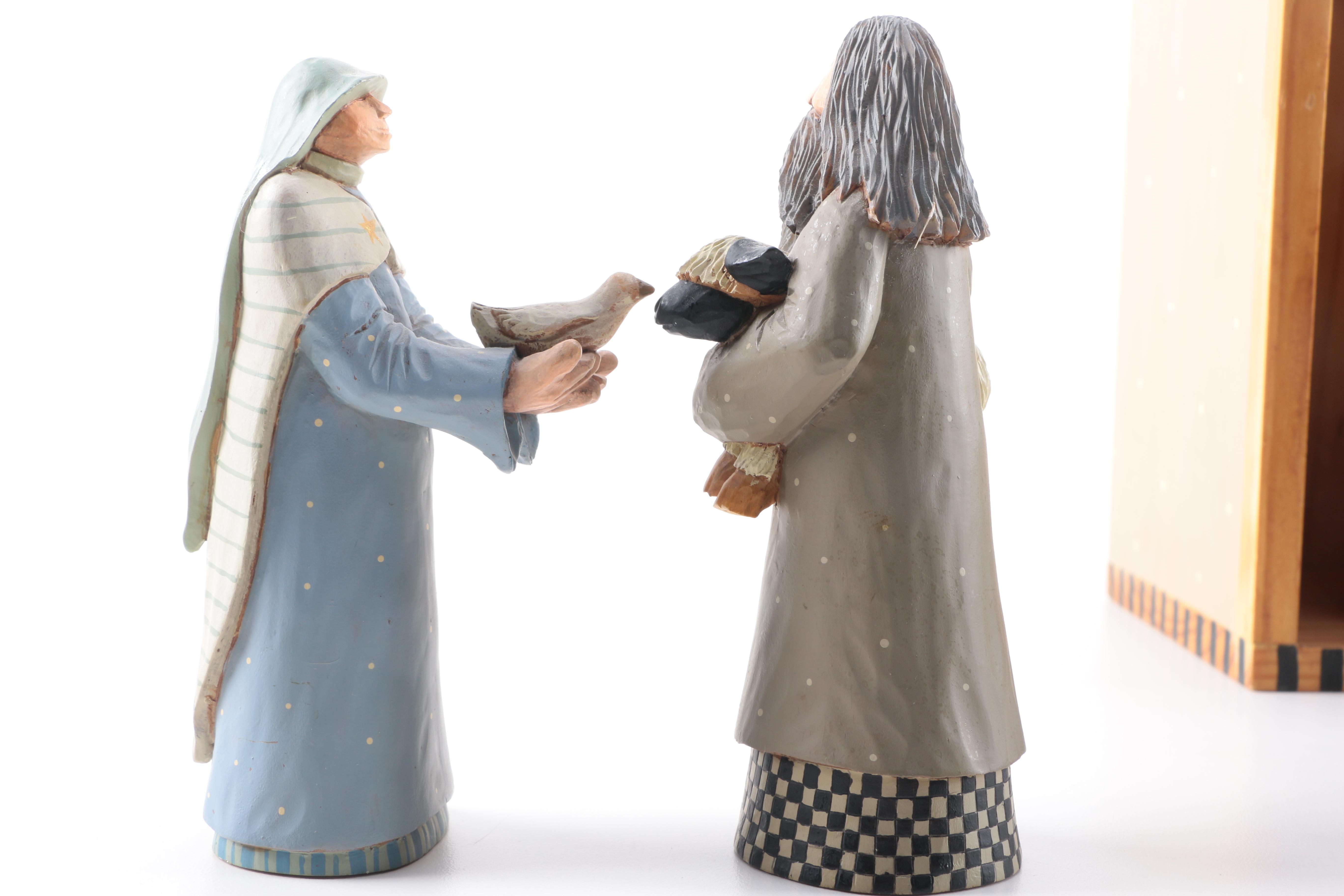Williraye Studio "Nativity" and "Three Kings" Figurines