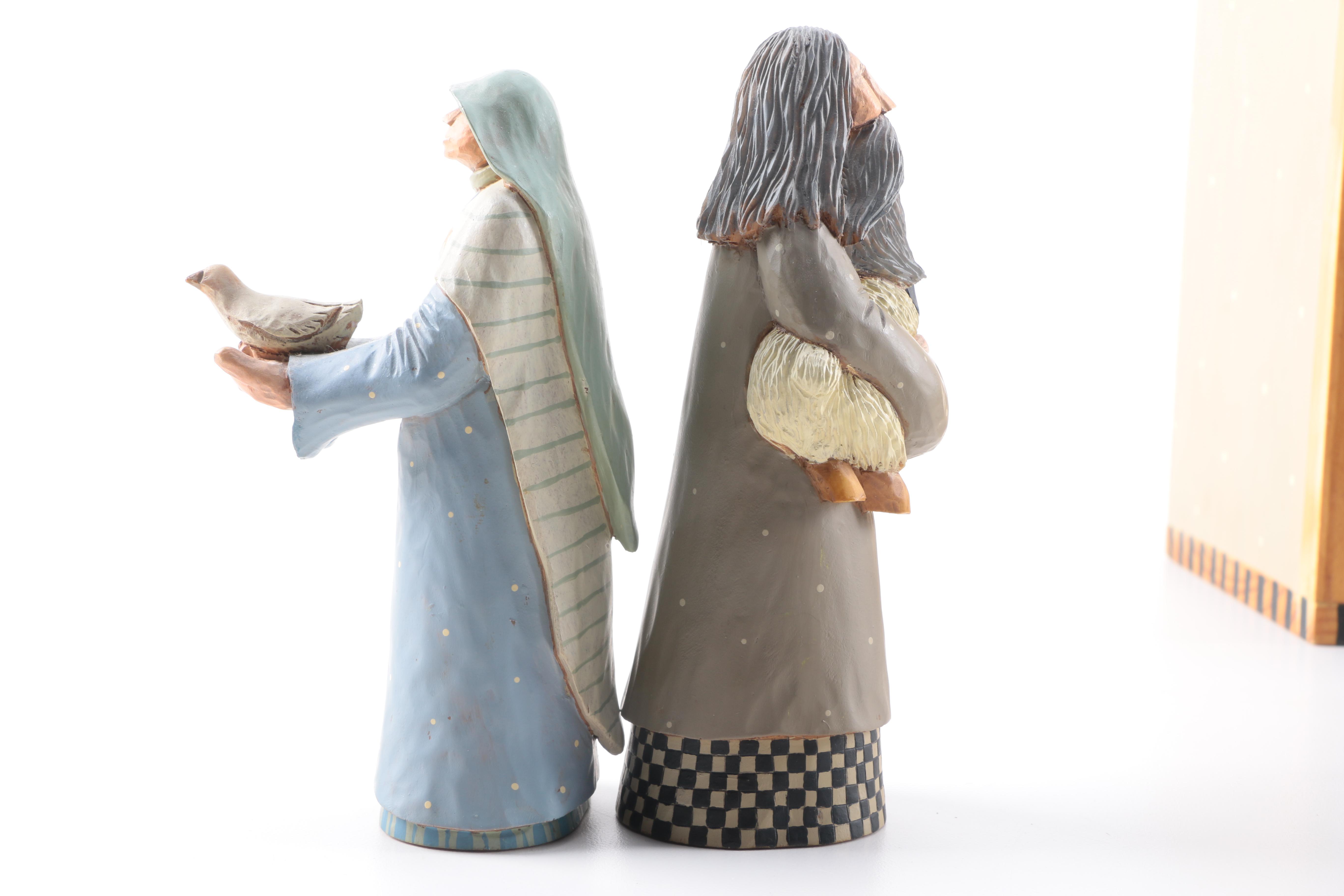 Williraye Studio "Nativity" and "Three Kings" Figurines