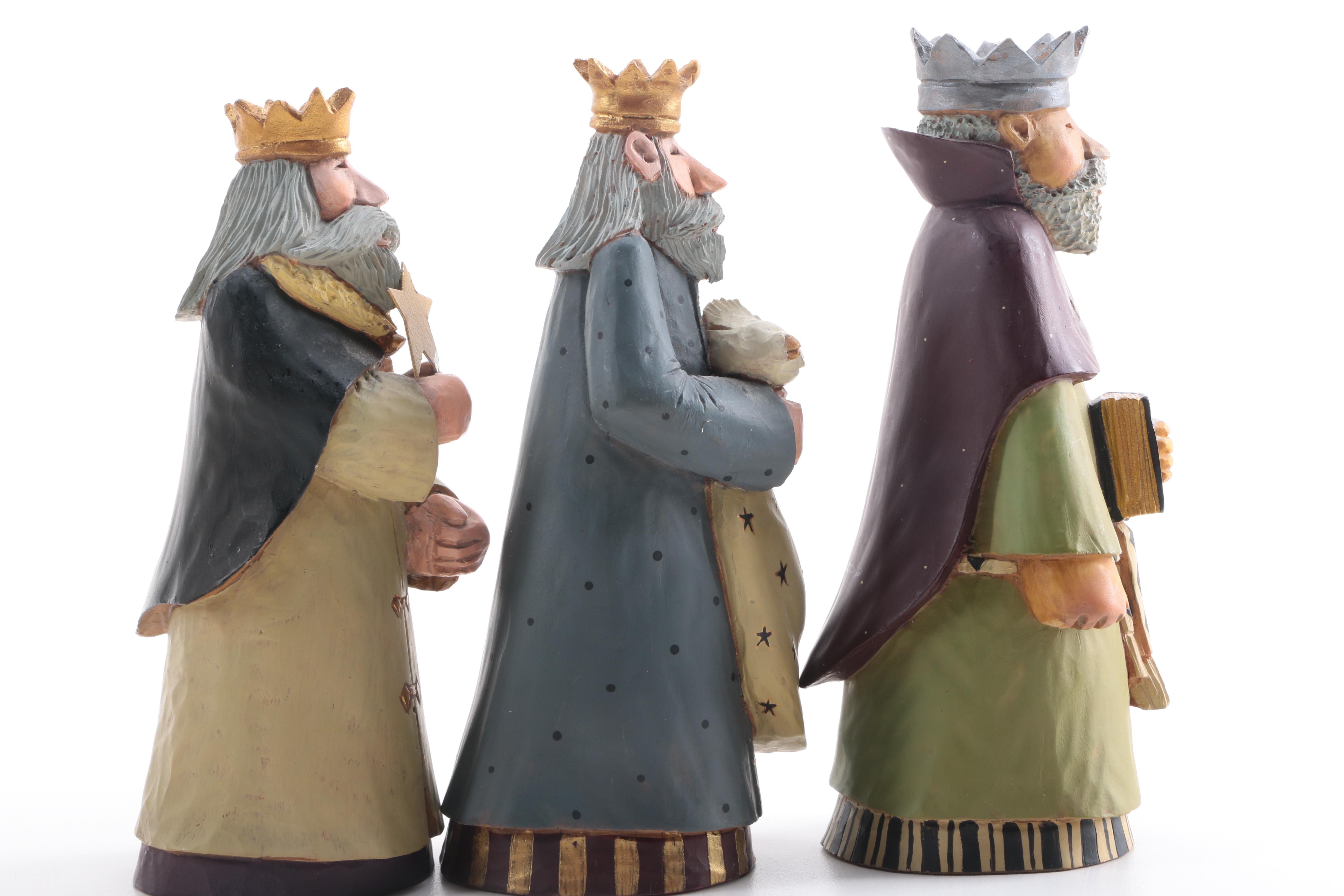 Williraye Studio "Nativity" and "Three Kings" Figurines