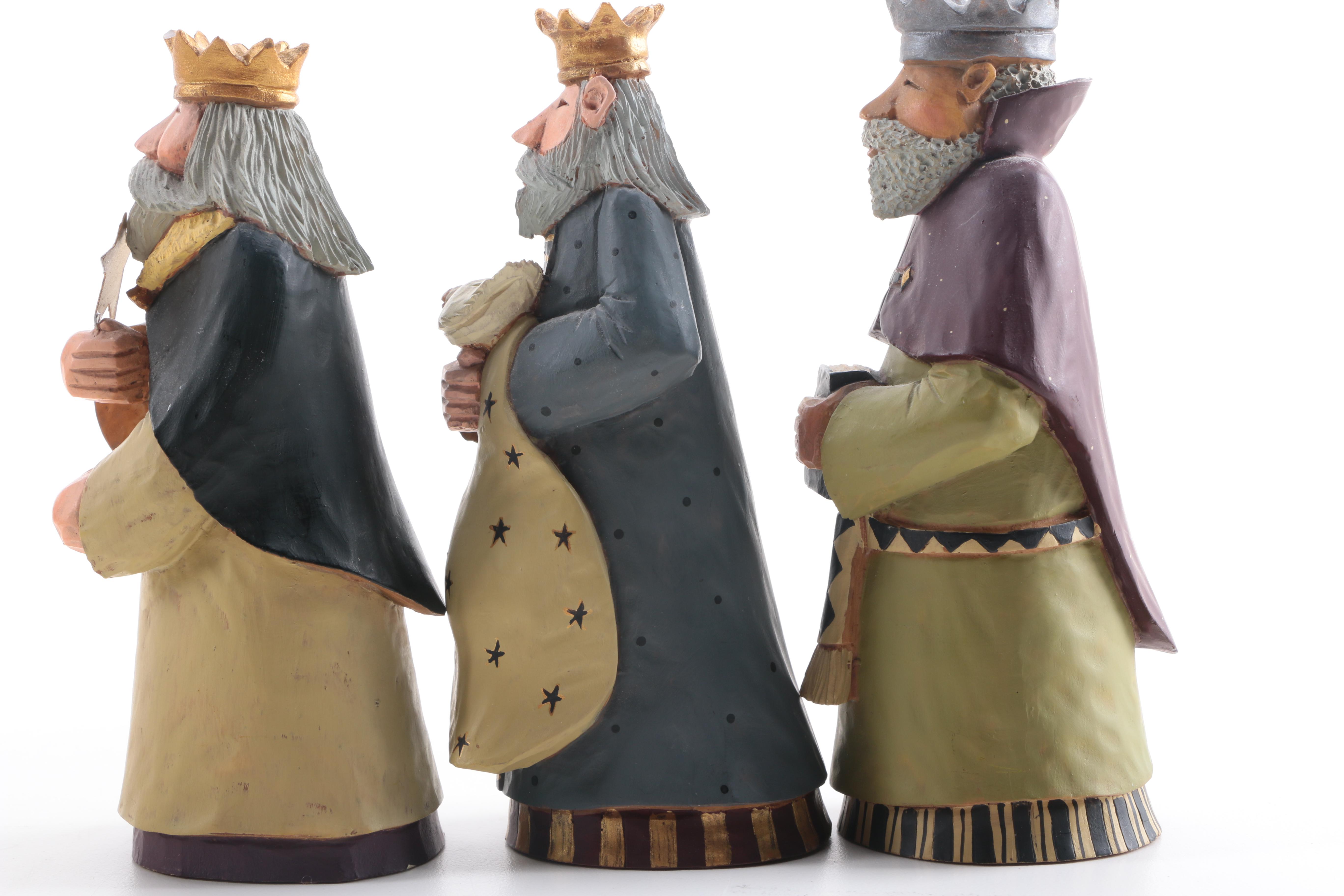 Williraye Studio "Nativity" and "Three Kings" Figurines