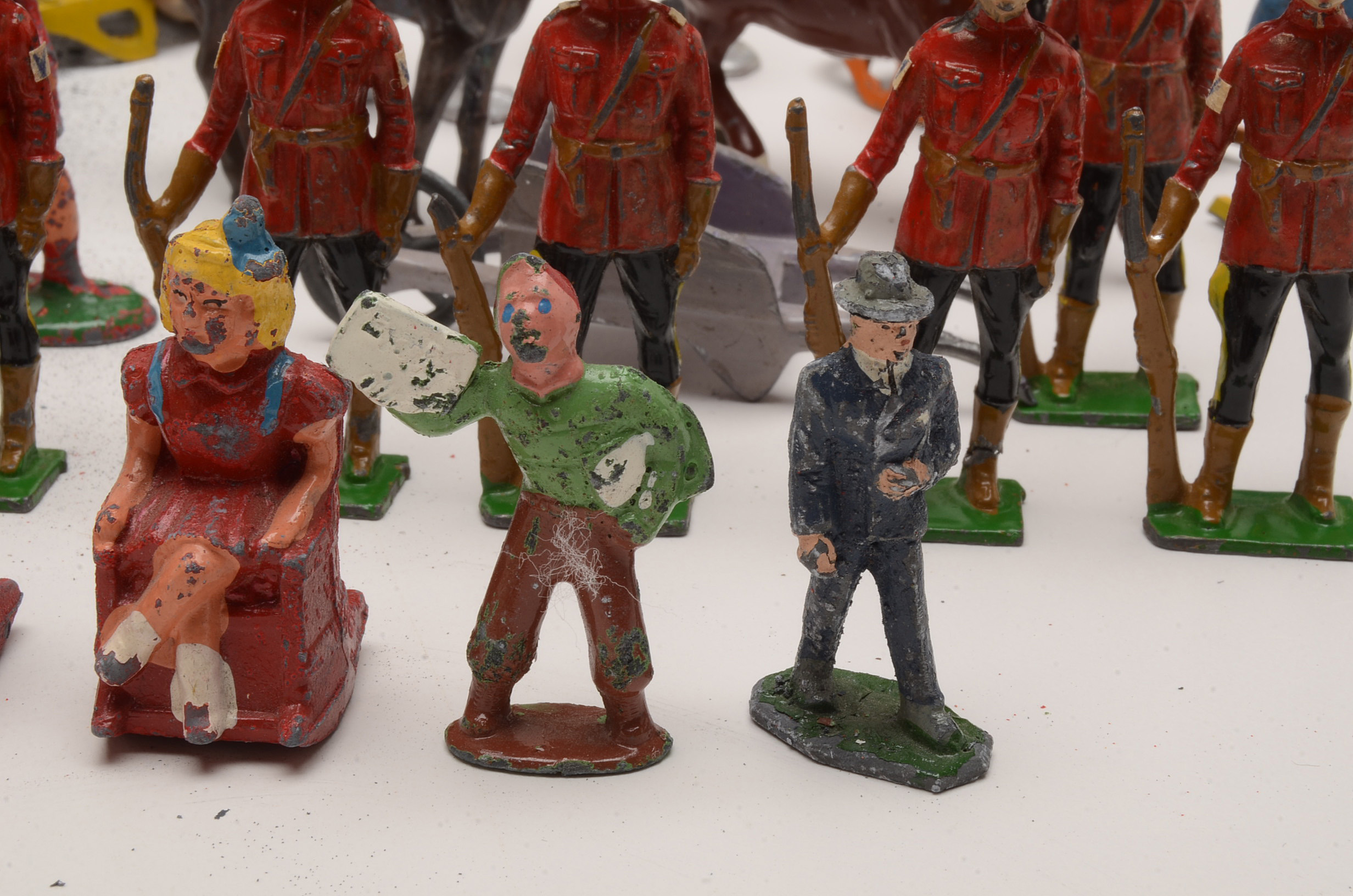 Mixed Assortment of Vintage Painted Lead Figures
