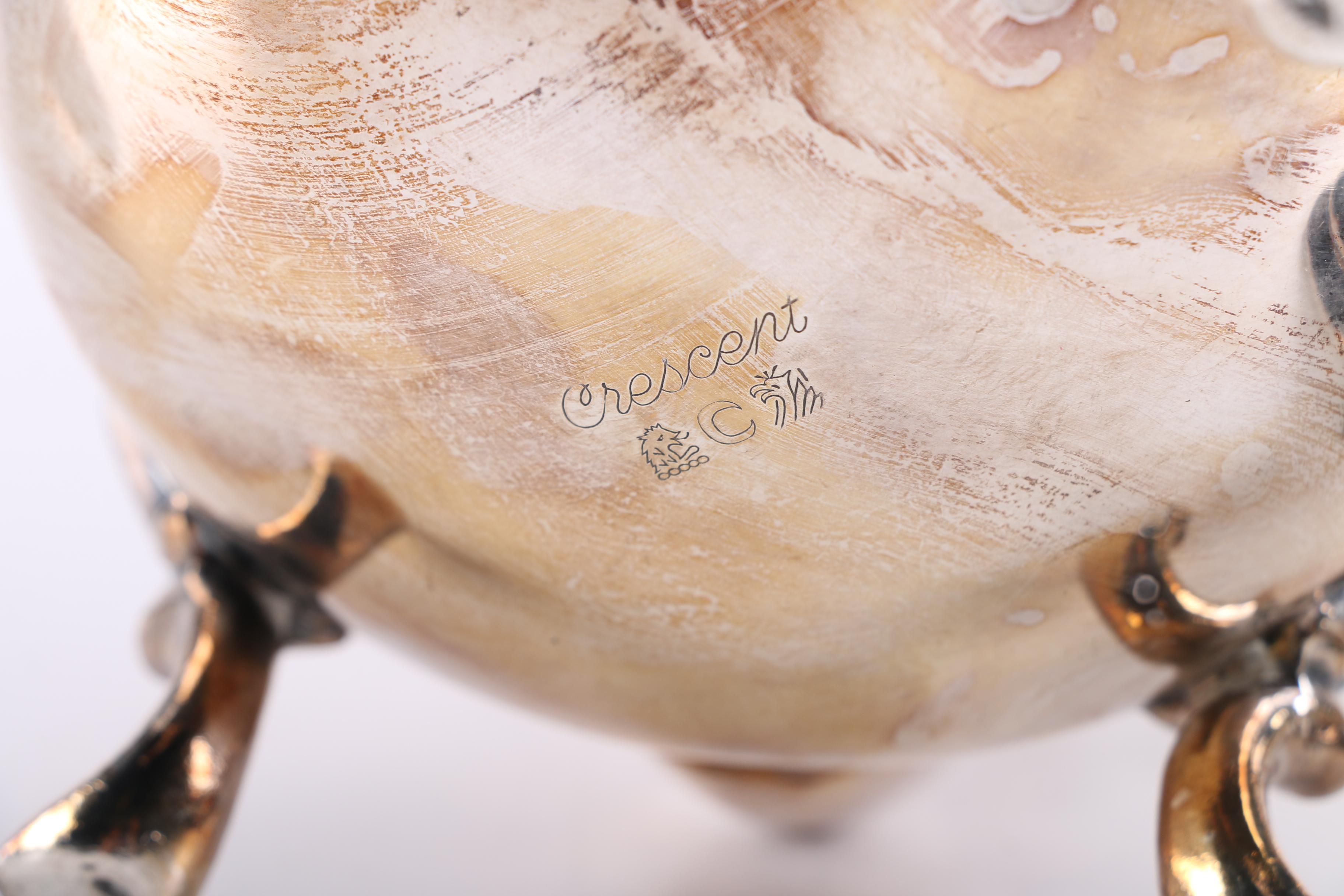 Crescent Silver Plate Tea Set and More