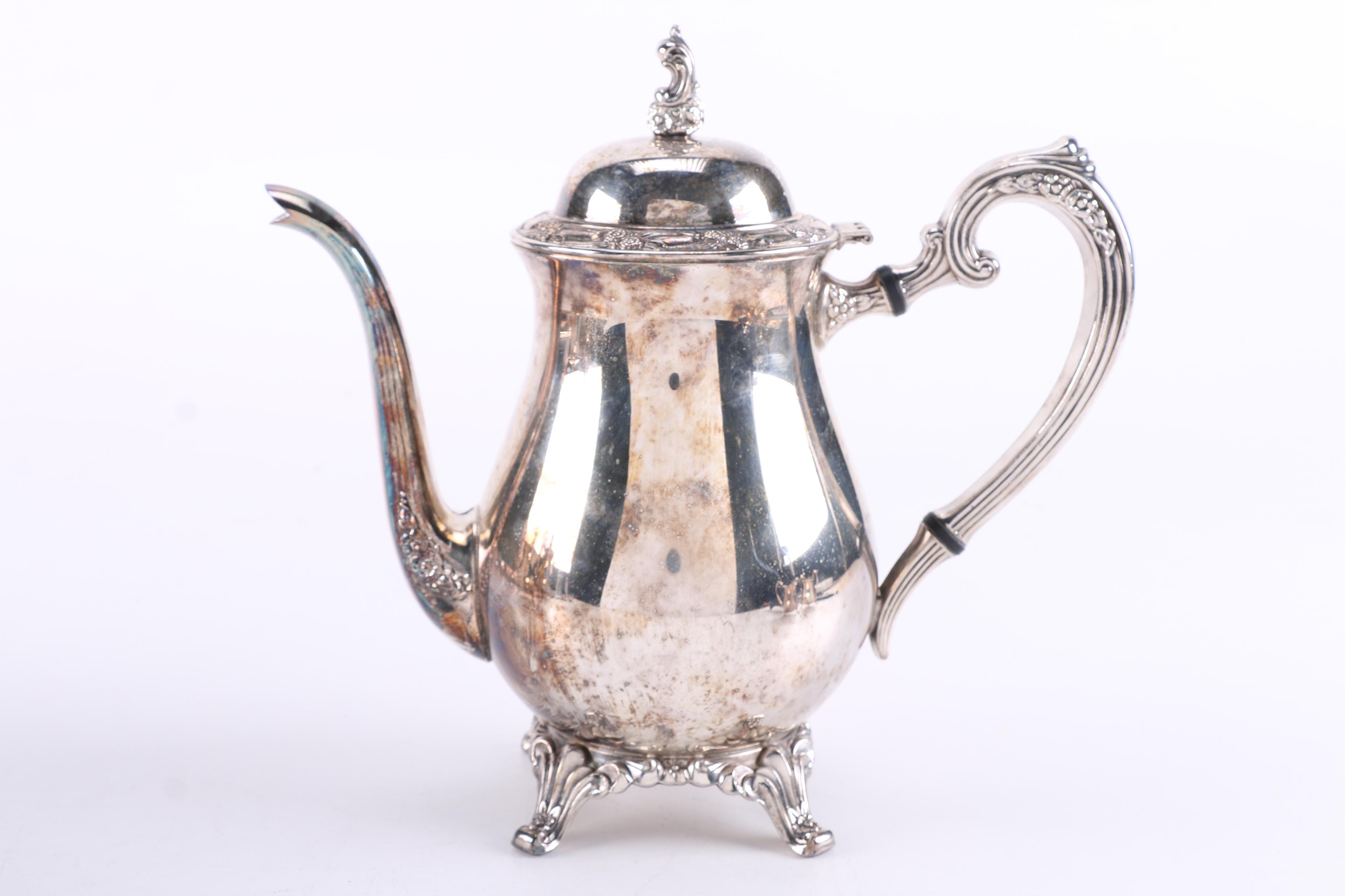 Crescent Silver Plate Tea Set and More