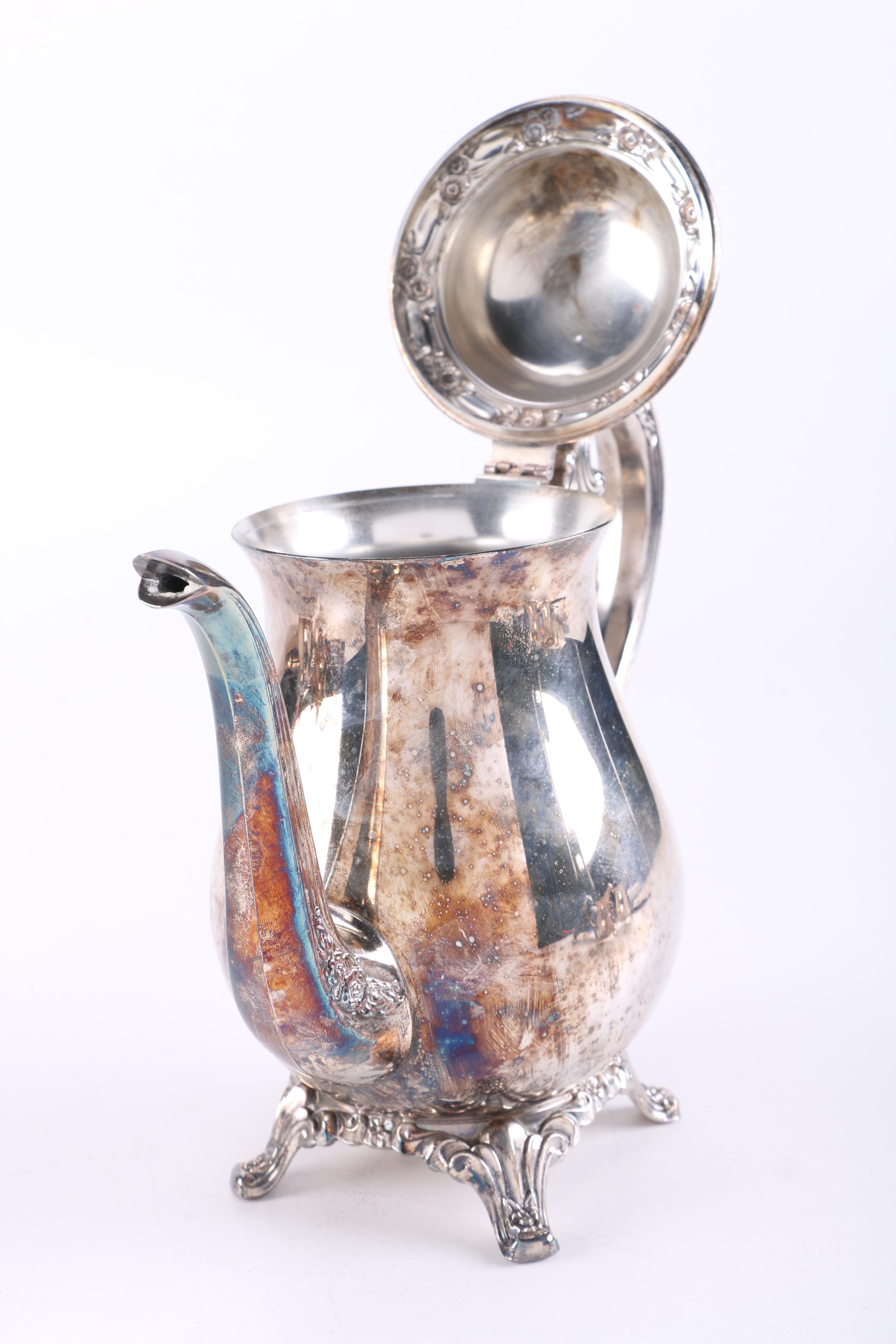 Crescent Silver Plate Tea Set and More