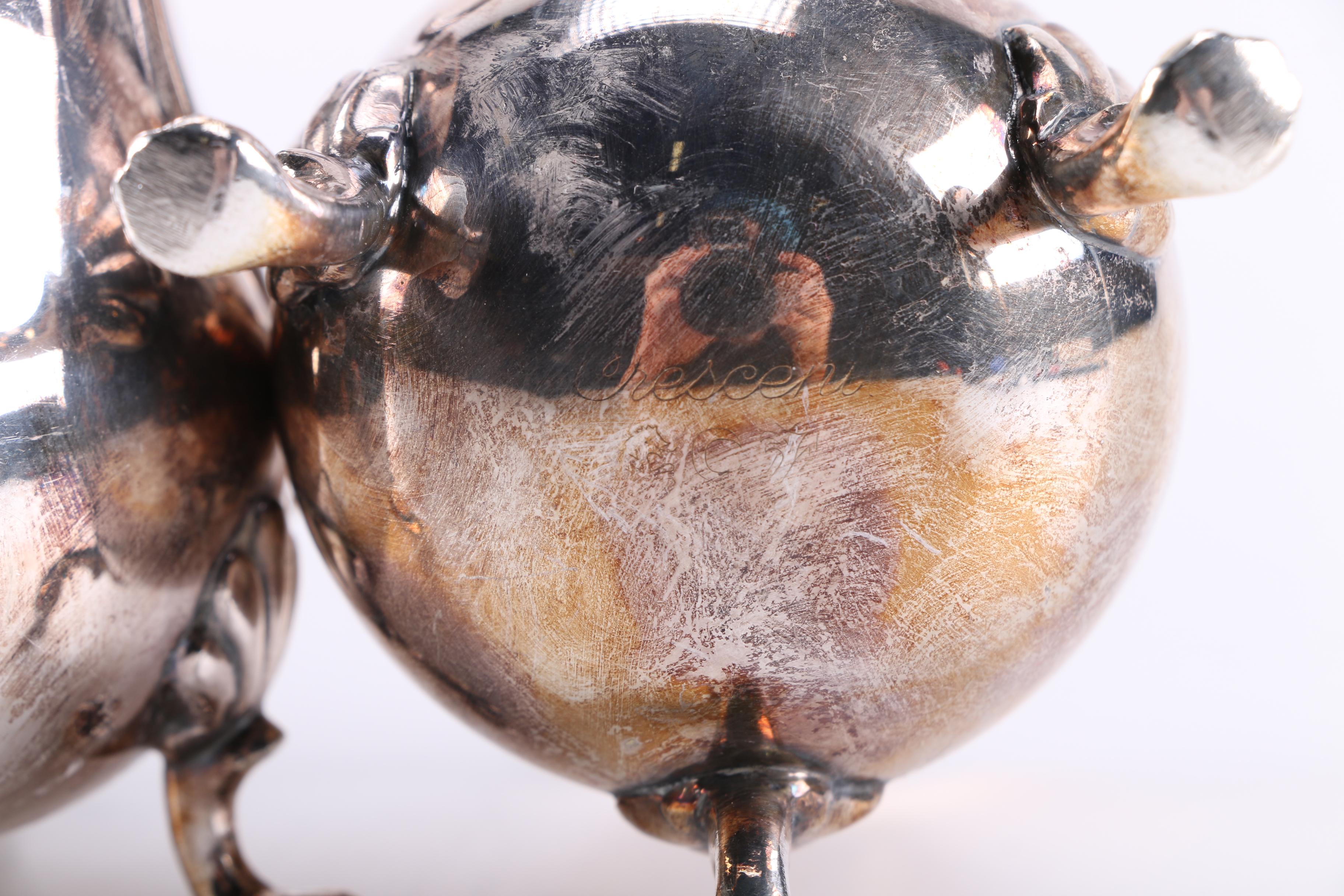 Crescent Silver Plate Tea Set and More