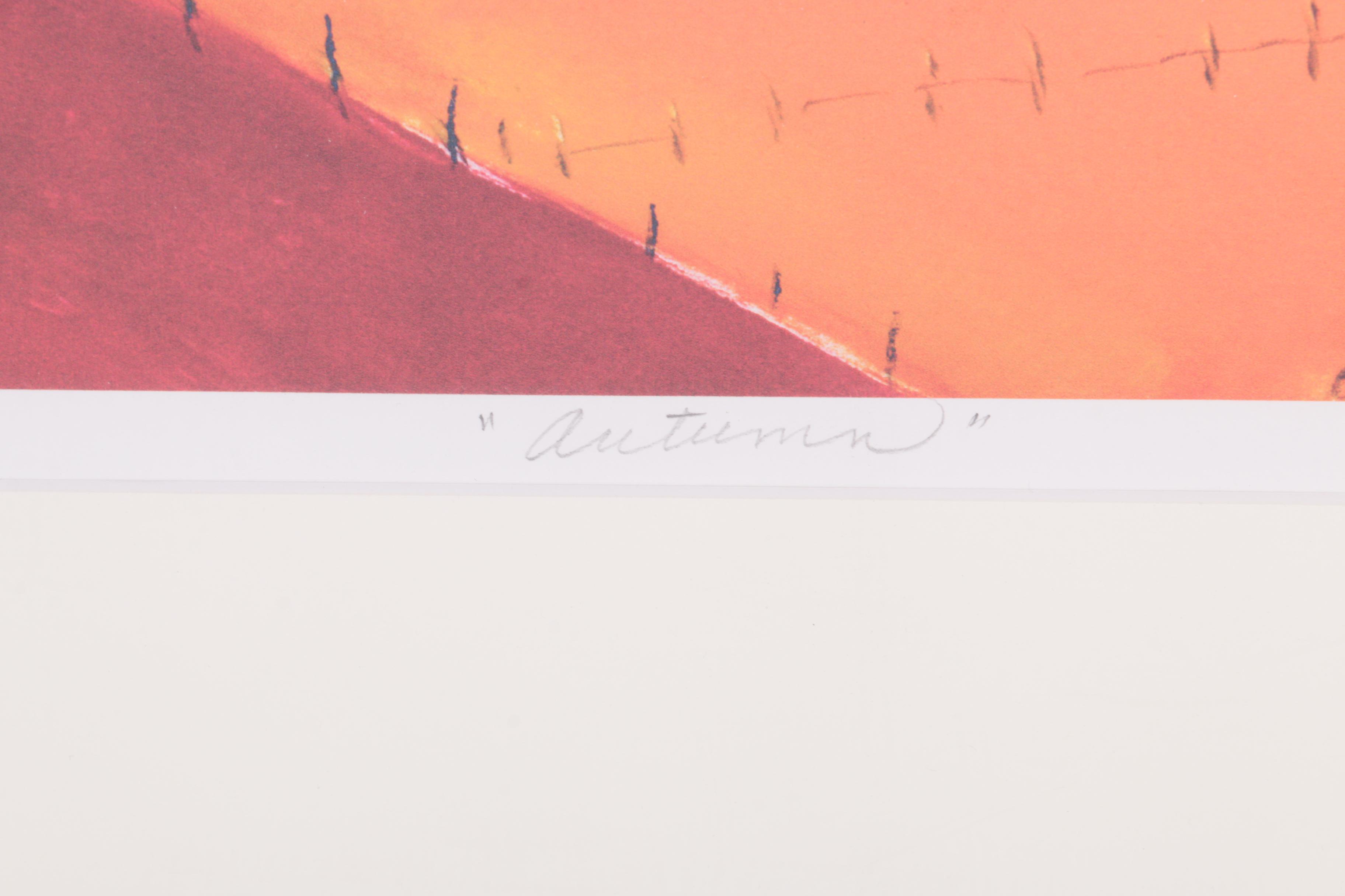 Judy Theo 2002 Limited Edition Giclée Print on Paper "Autumn"