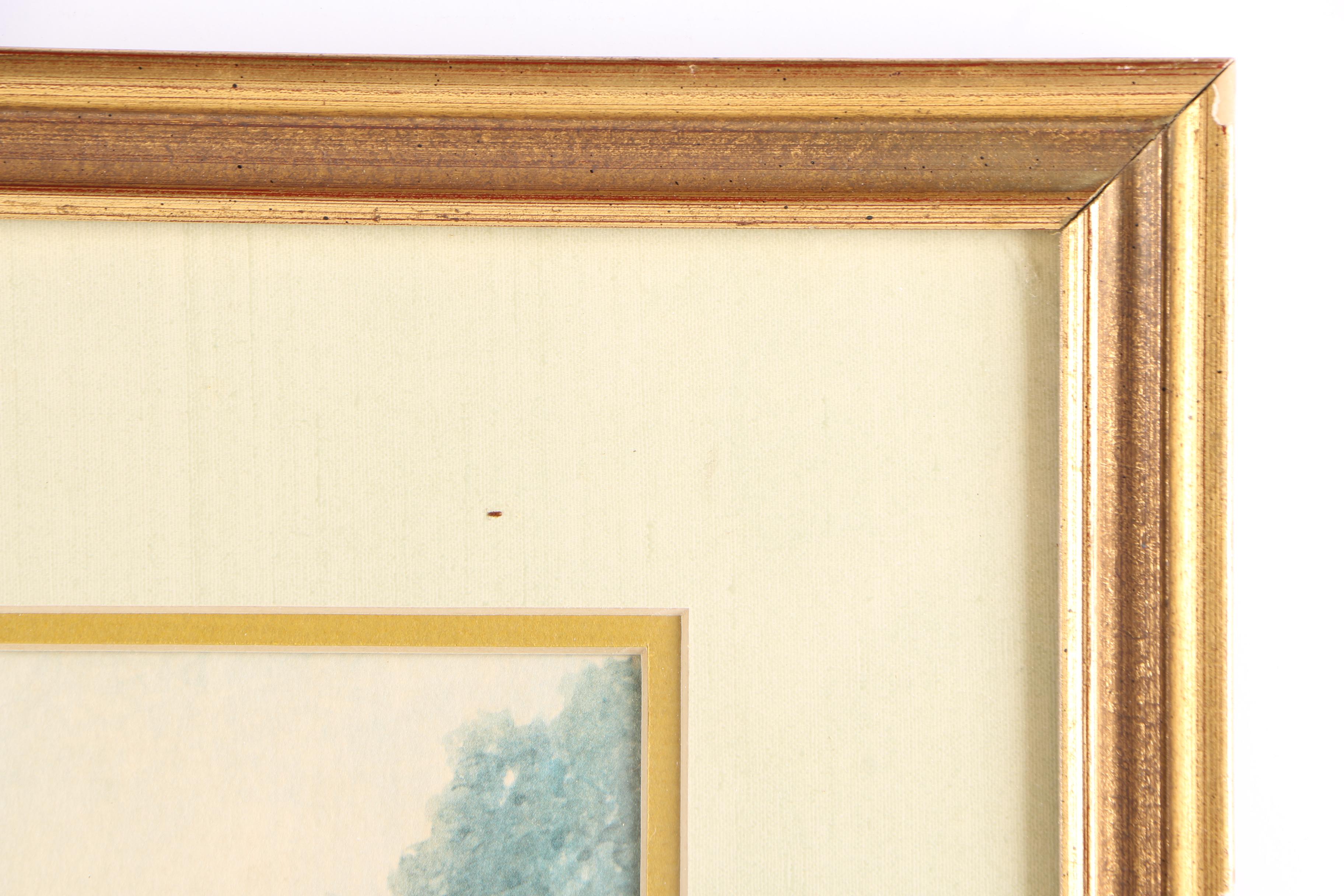 Offset Romantic Style Lithograph of Landscape