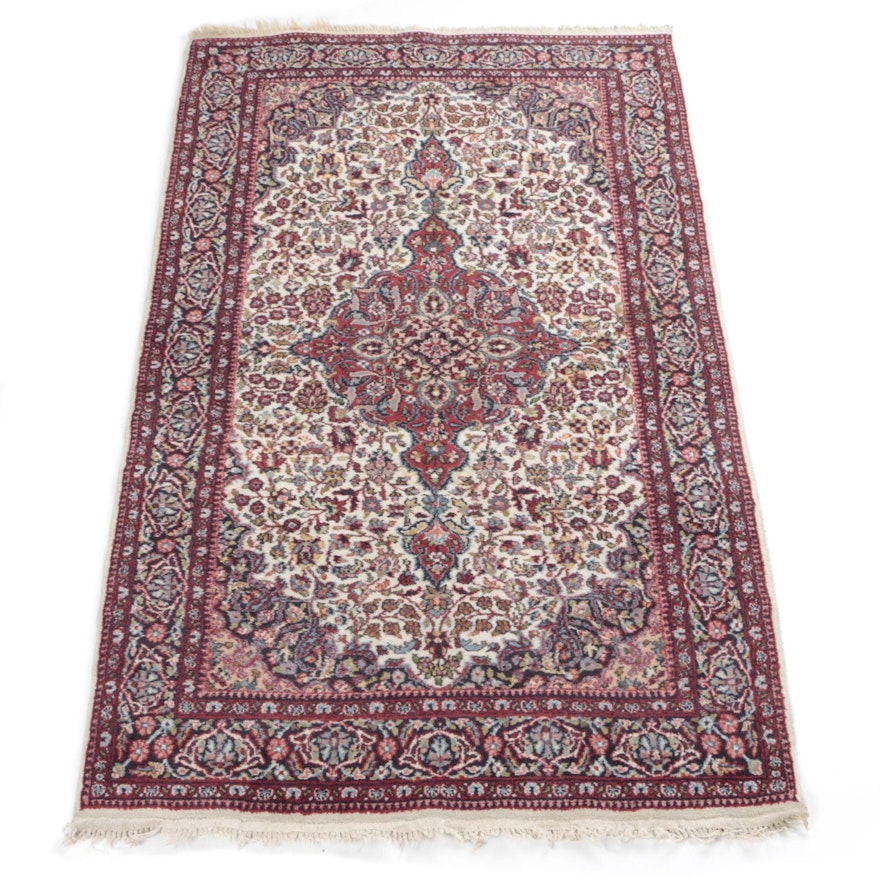 Hand-Knotted Indo-Tabriz Wool Area Rug