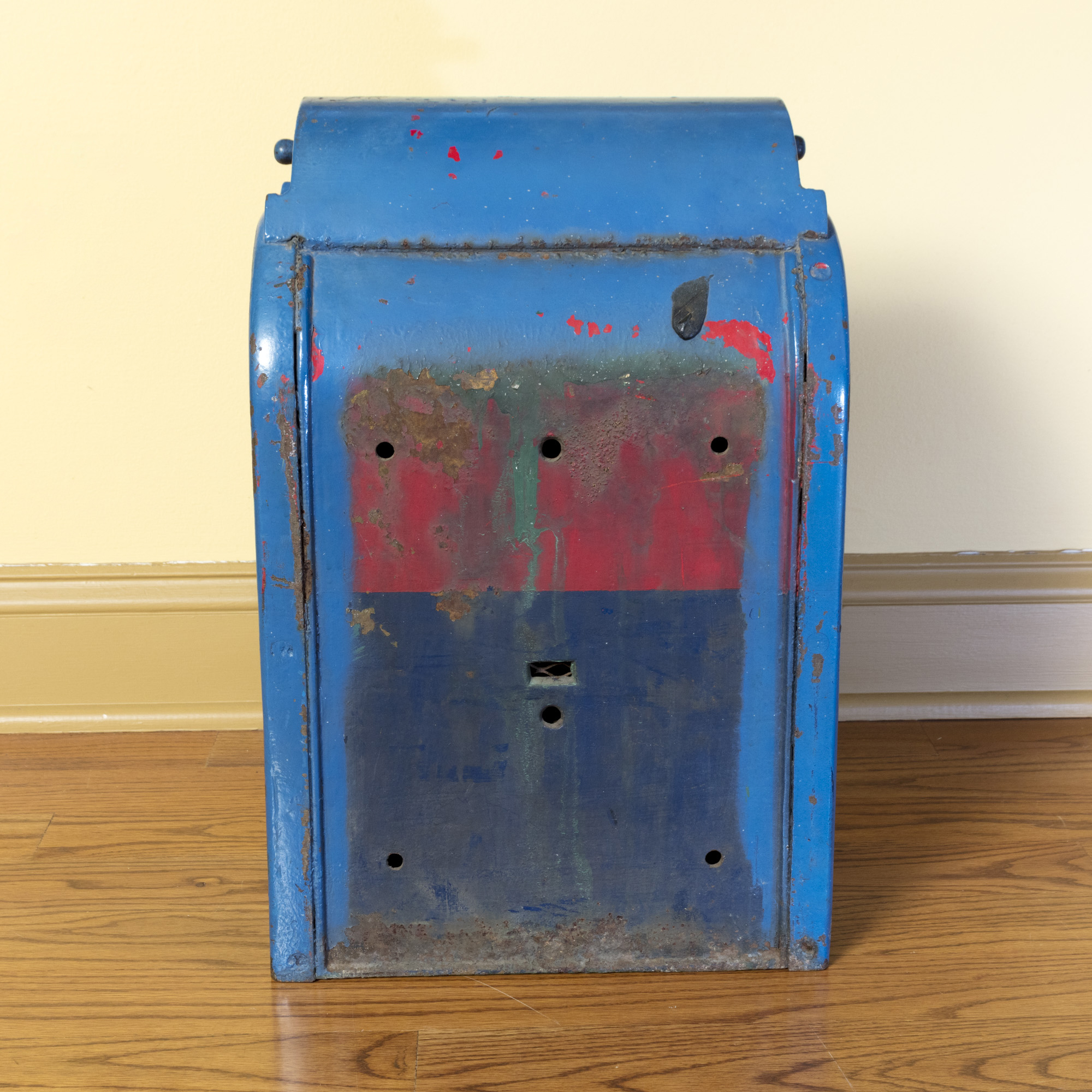 Vintage Blue Cast Iron U.S. Post Box