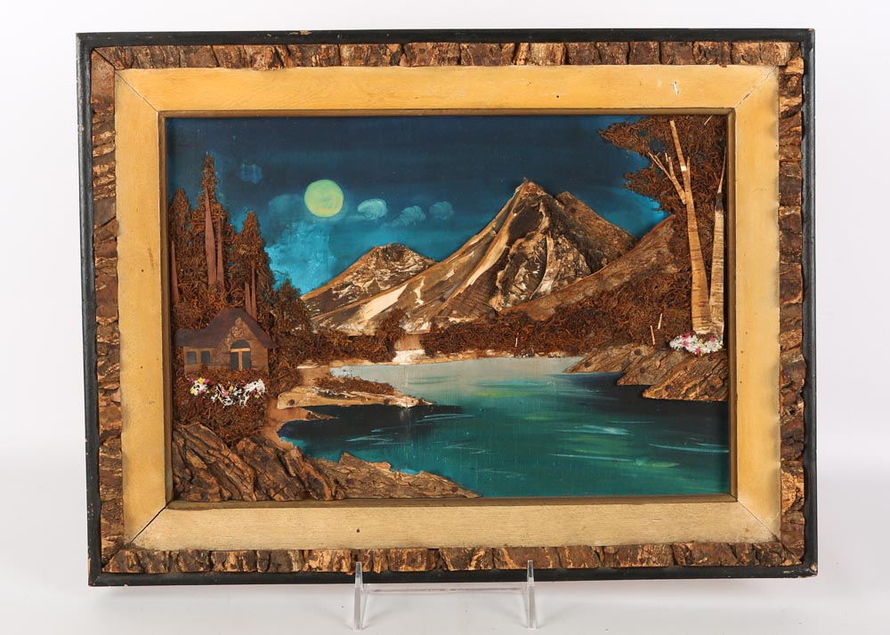 Vintage Mixed Media Japanese Landscapes