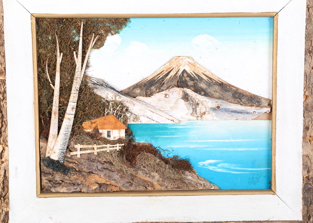 Vintage Mixed Media Japanese Landscapes