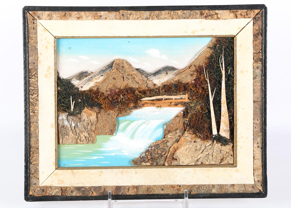 Vintage Mixed Media Japanese Landscapes