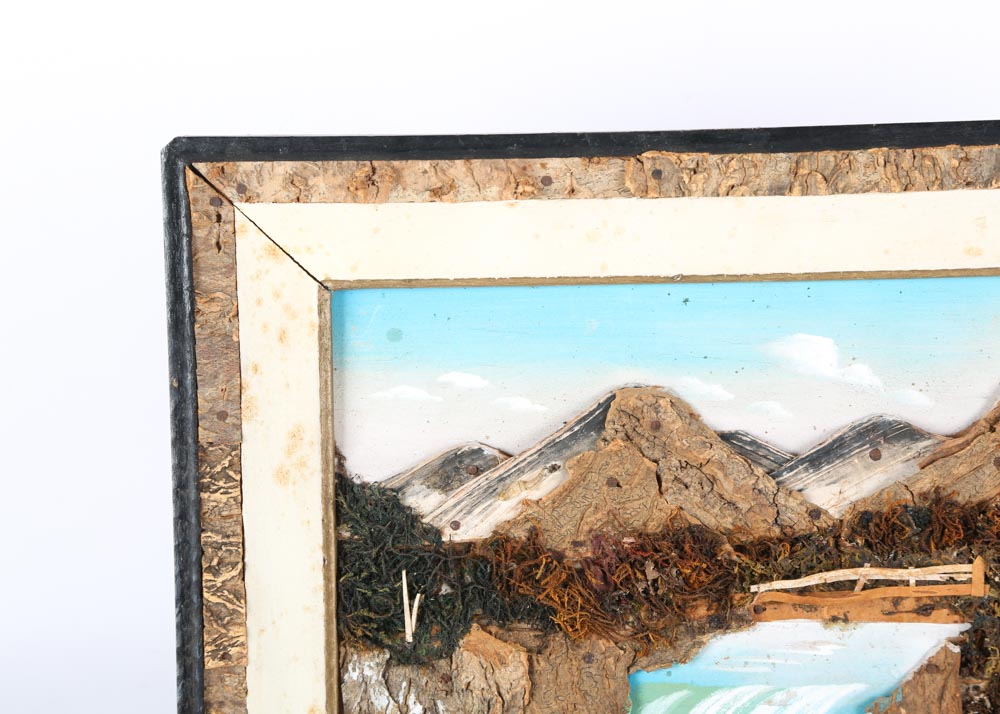 Vintage Mixed Media Japanese Landscapes