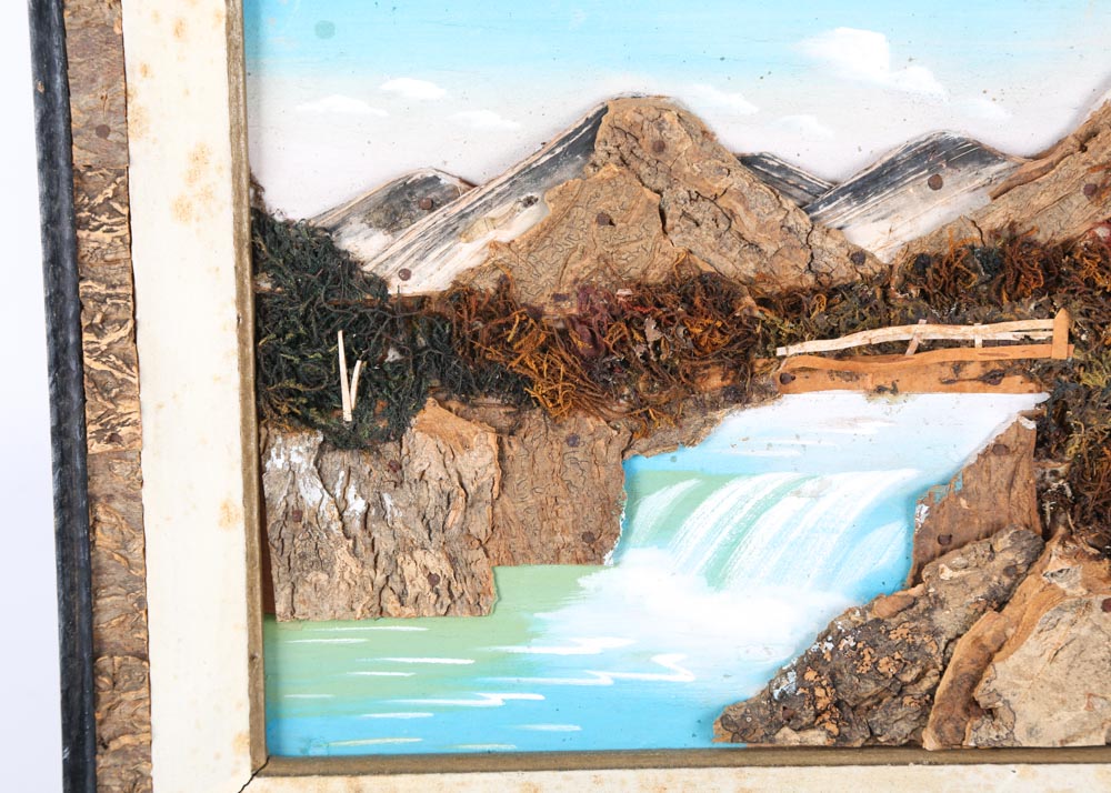 Vintage Mixed Media Japanese Landscapes