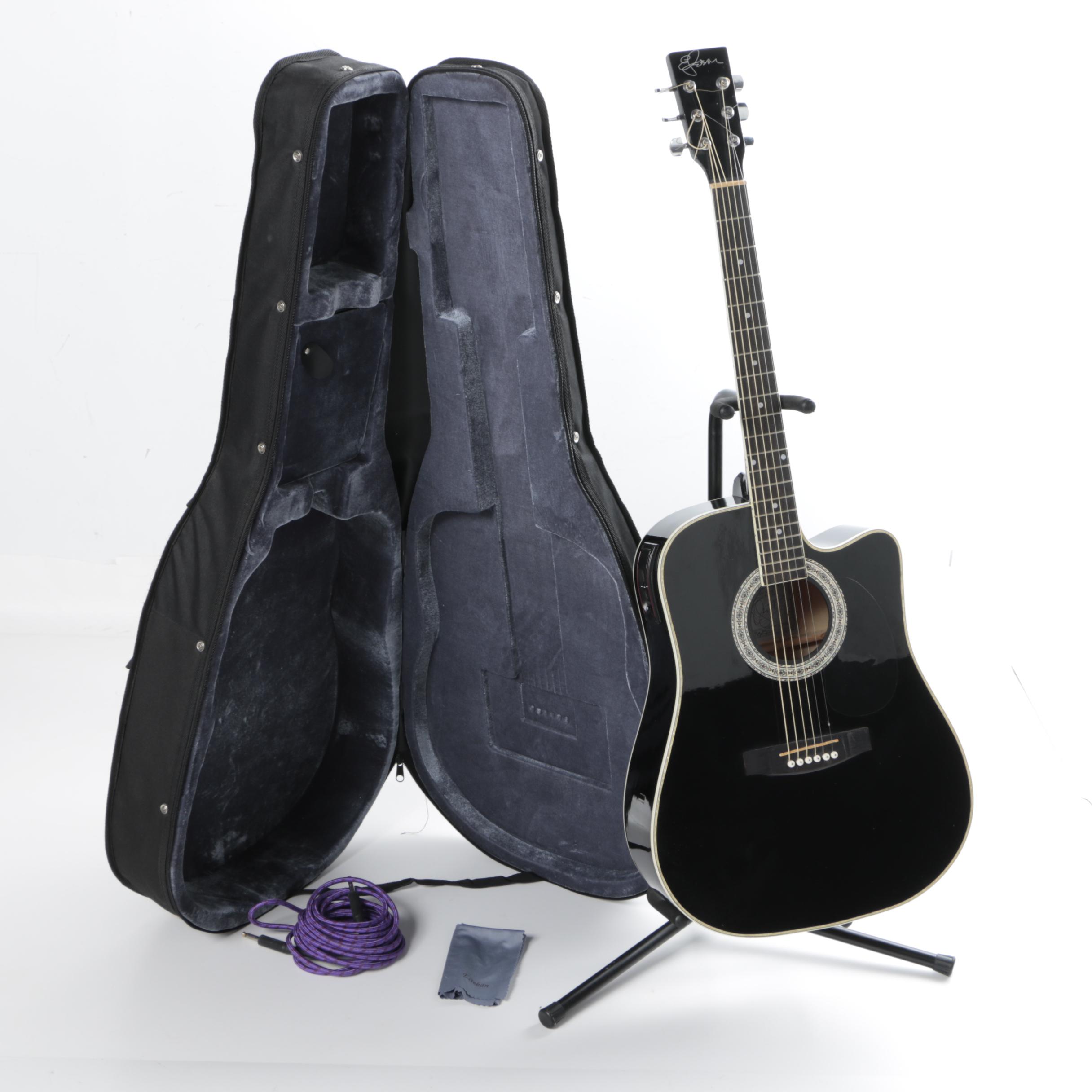 Esteban American Legacy "Midnight Steel" Limited Edition Acoustic/Electric Guitar