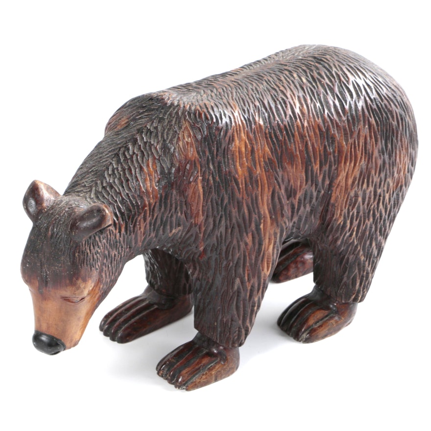 Wooden Bear Carving