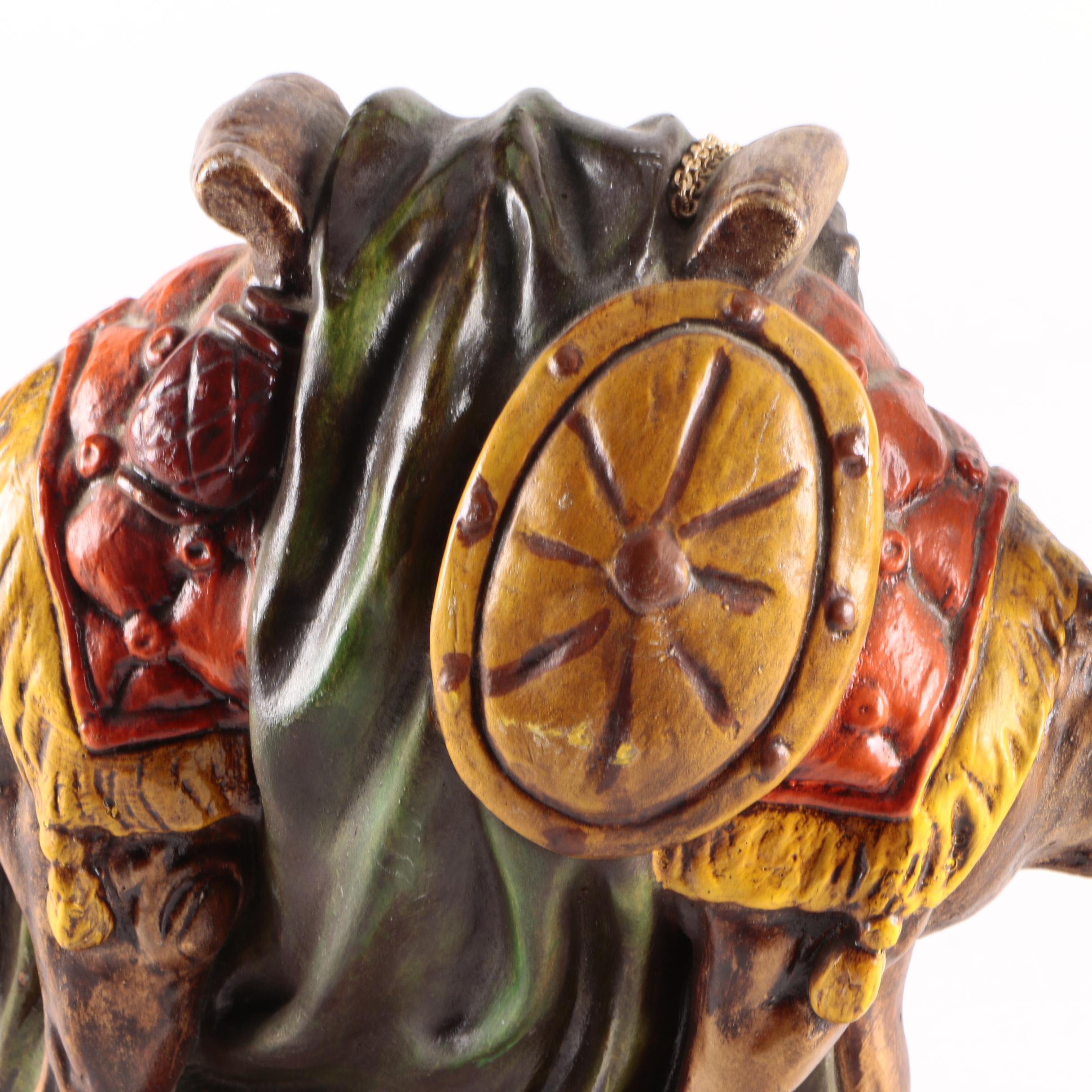 Signed Hand-Painted Resin Camel Figurine