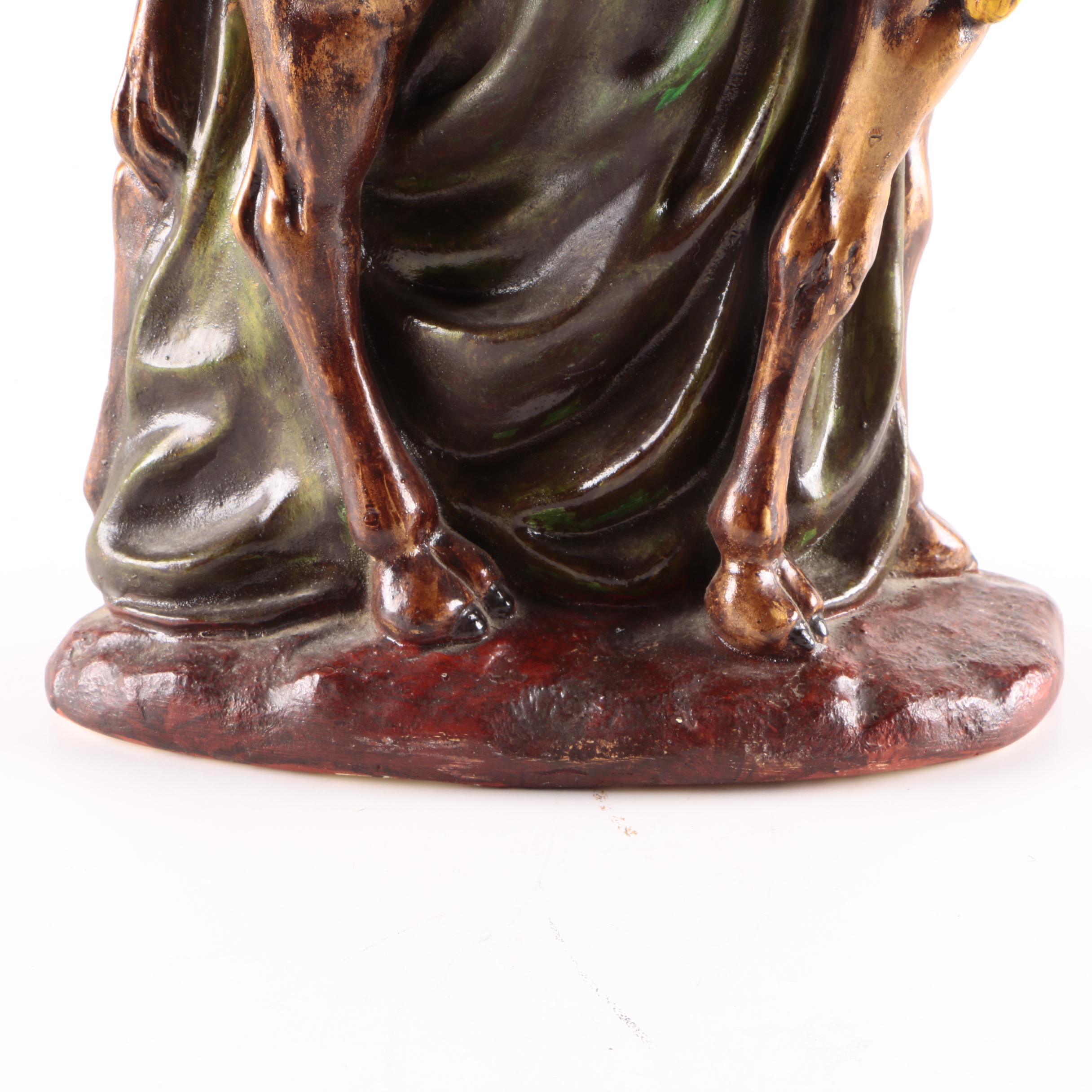 Signed Hand-Painted Resin Camel Figurine