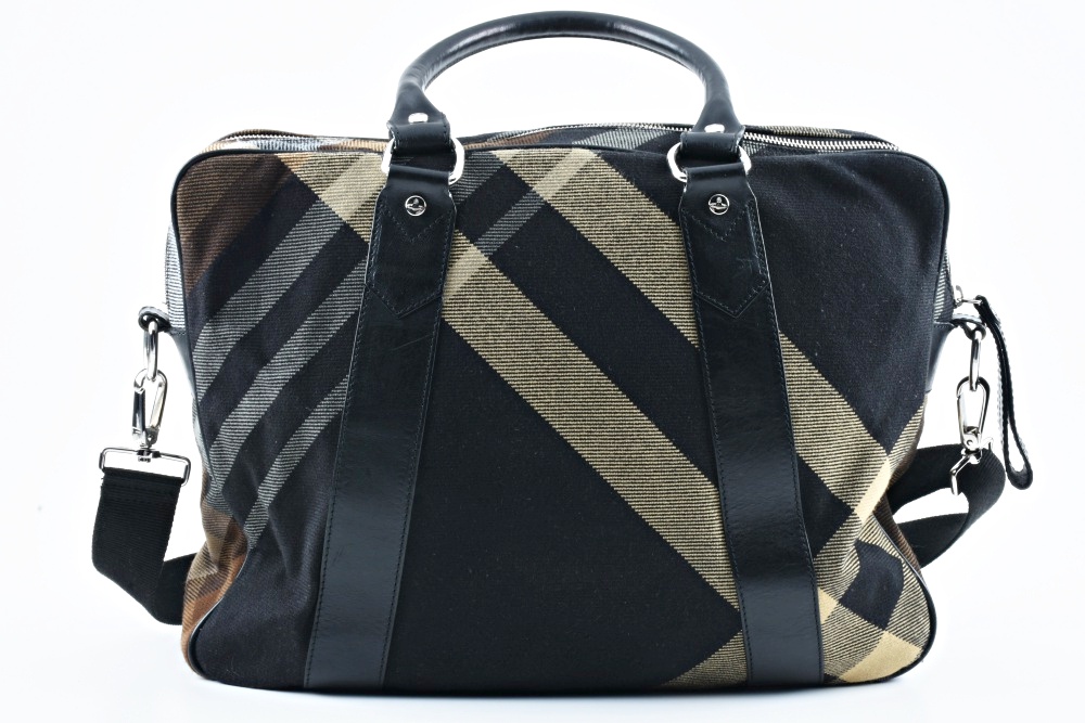 Vivienne Westwood Black and Tan Tartan Laptop Bag