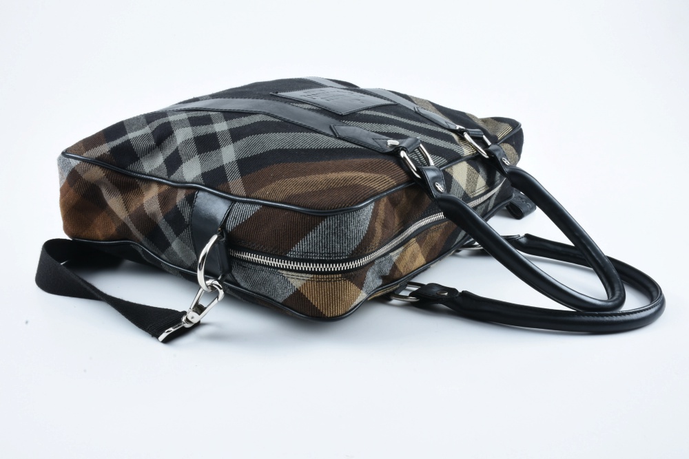 Vivienne Westwood Black and Tan Tartan Laptop Bag