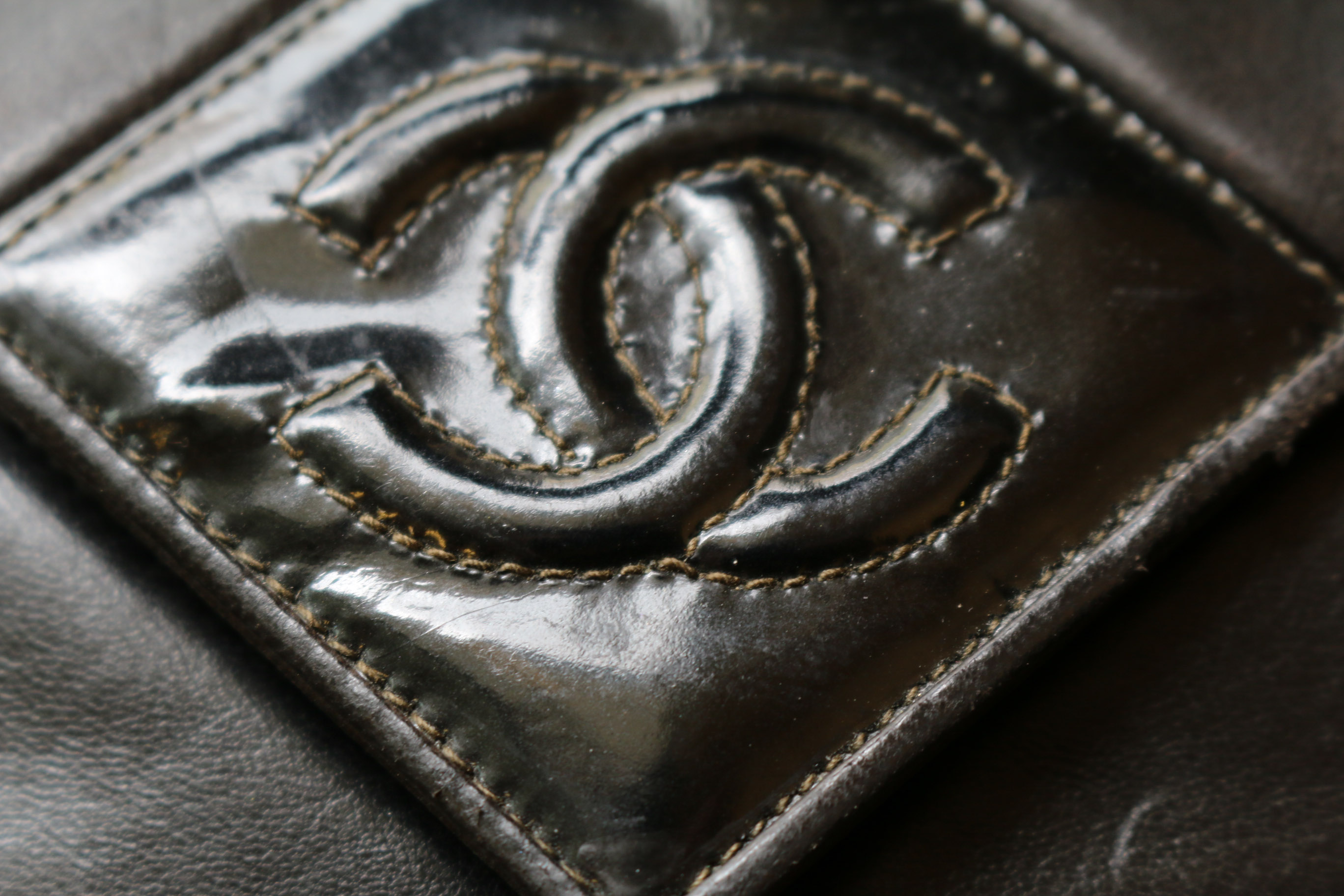 Vintage Chanel Black Leather Handbag