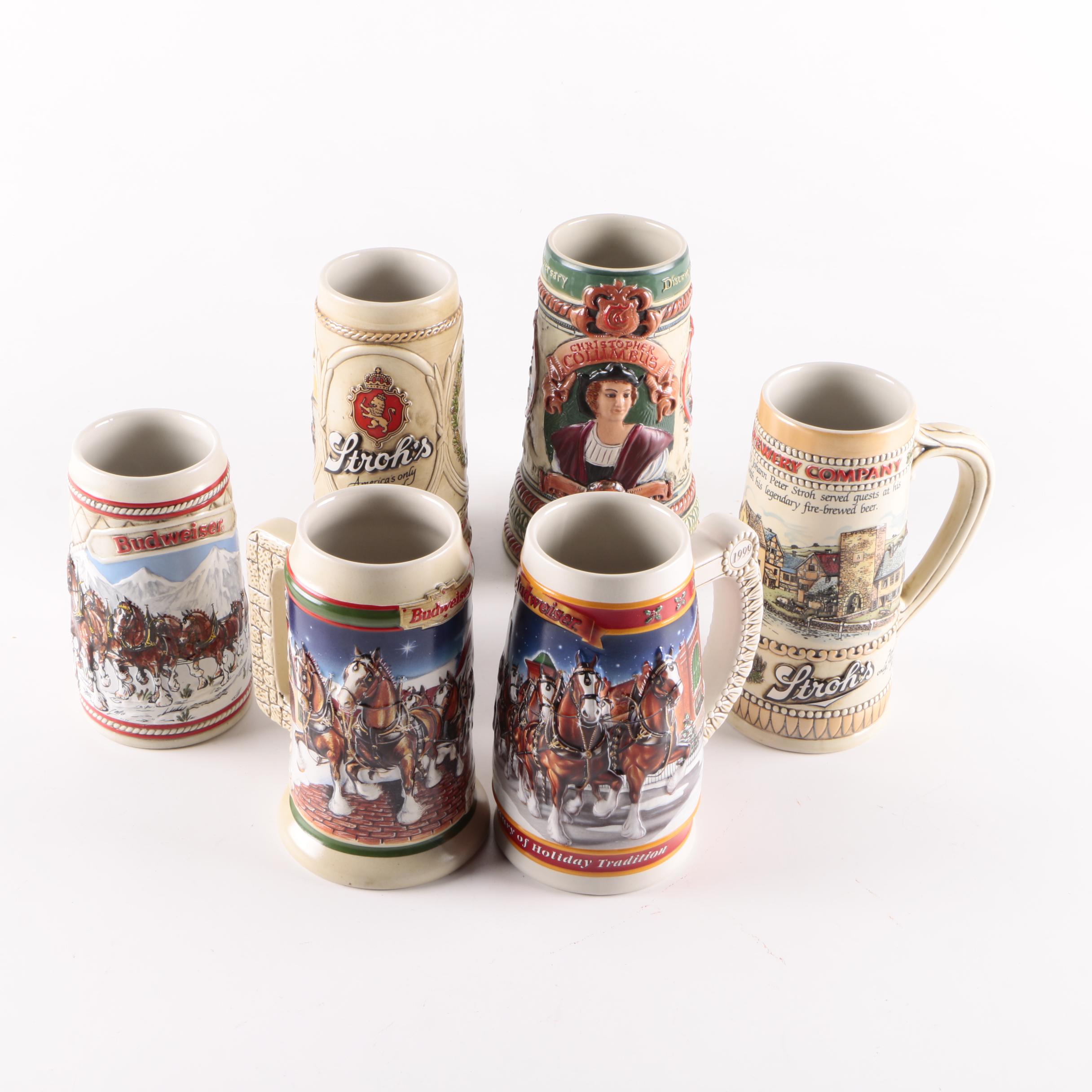 Decorated Ceramic Beer Steins