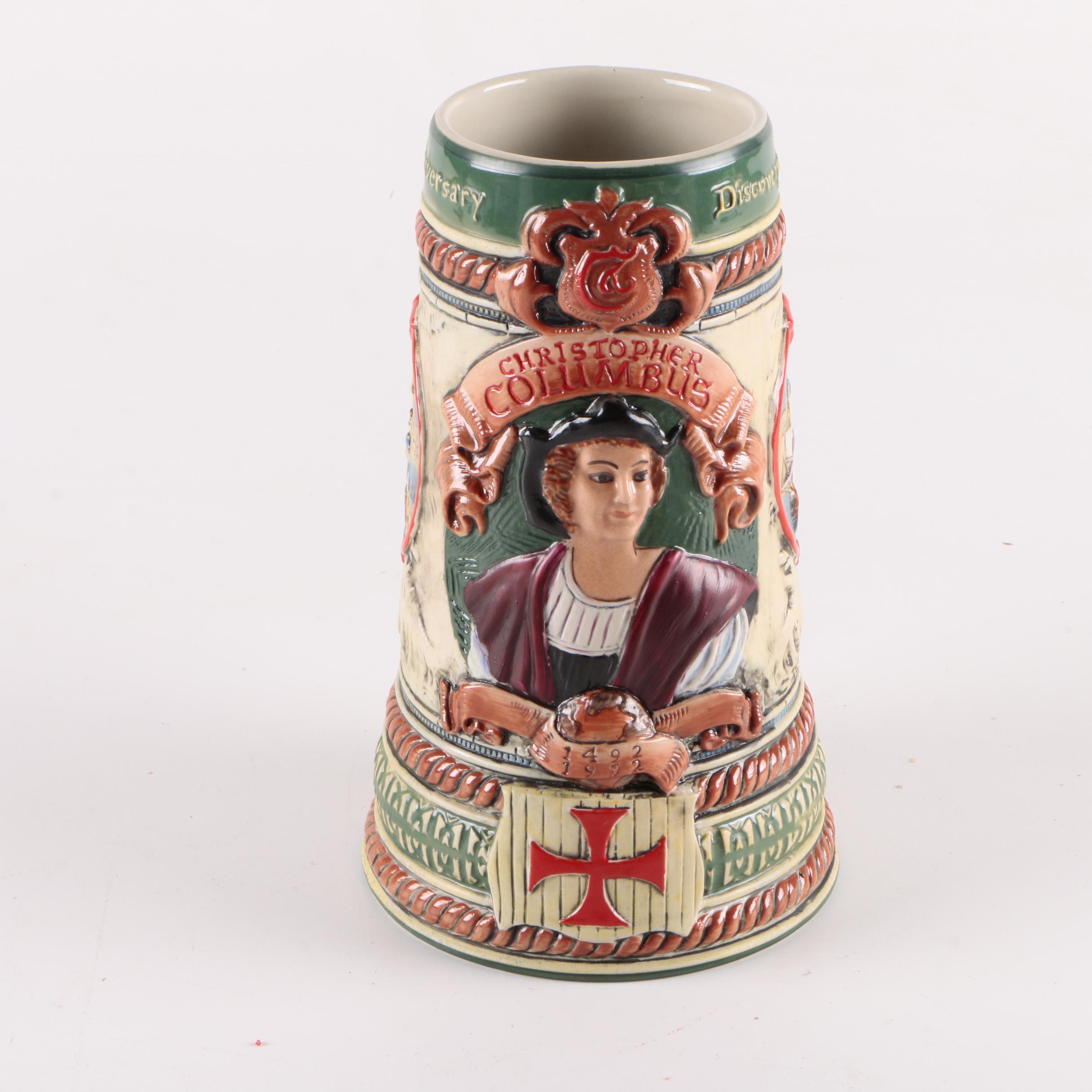Decorated Ceramic Beer Steins