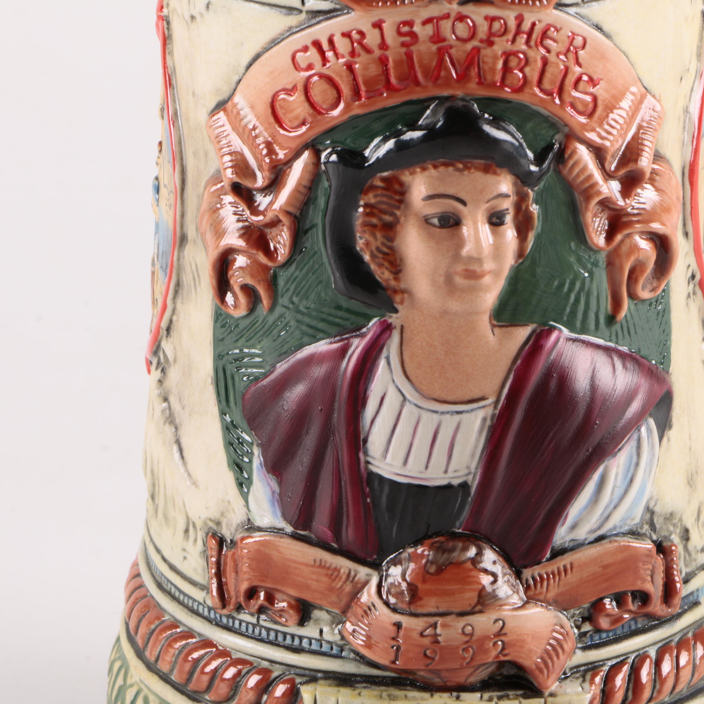 Decorated Ceramic Beer Steins