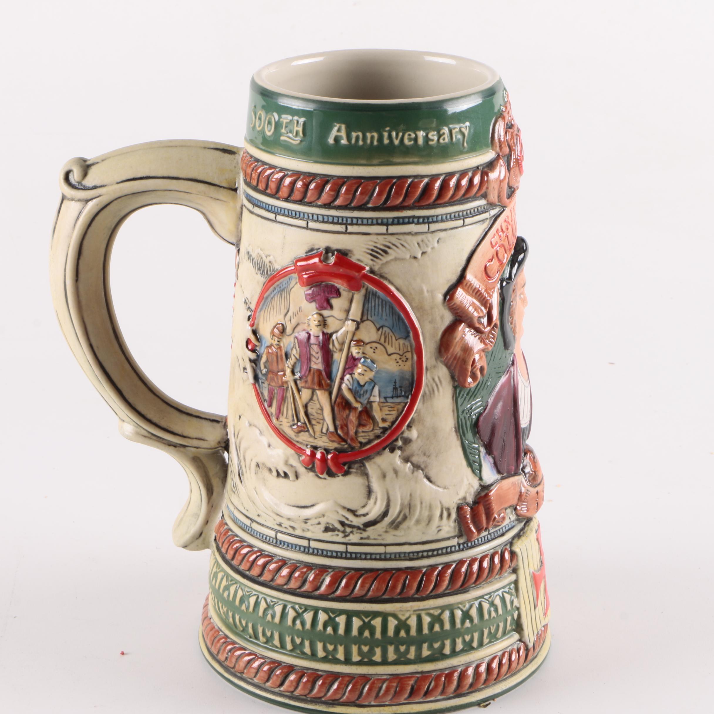 Decorated Ceramic Beer Steins