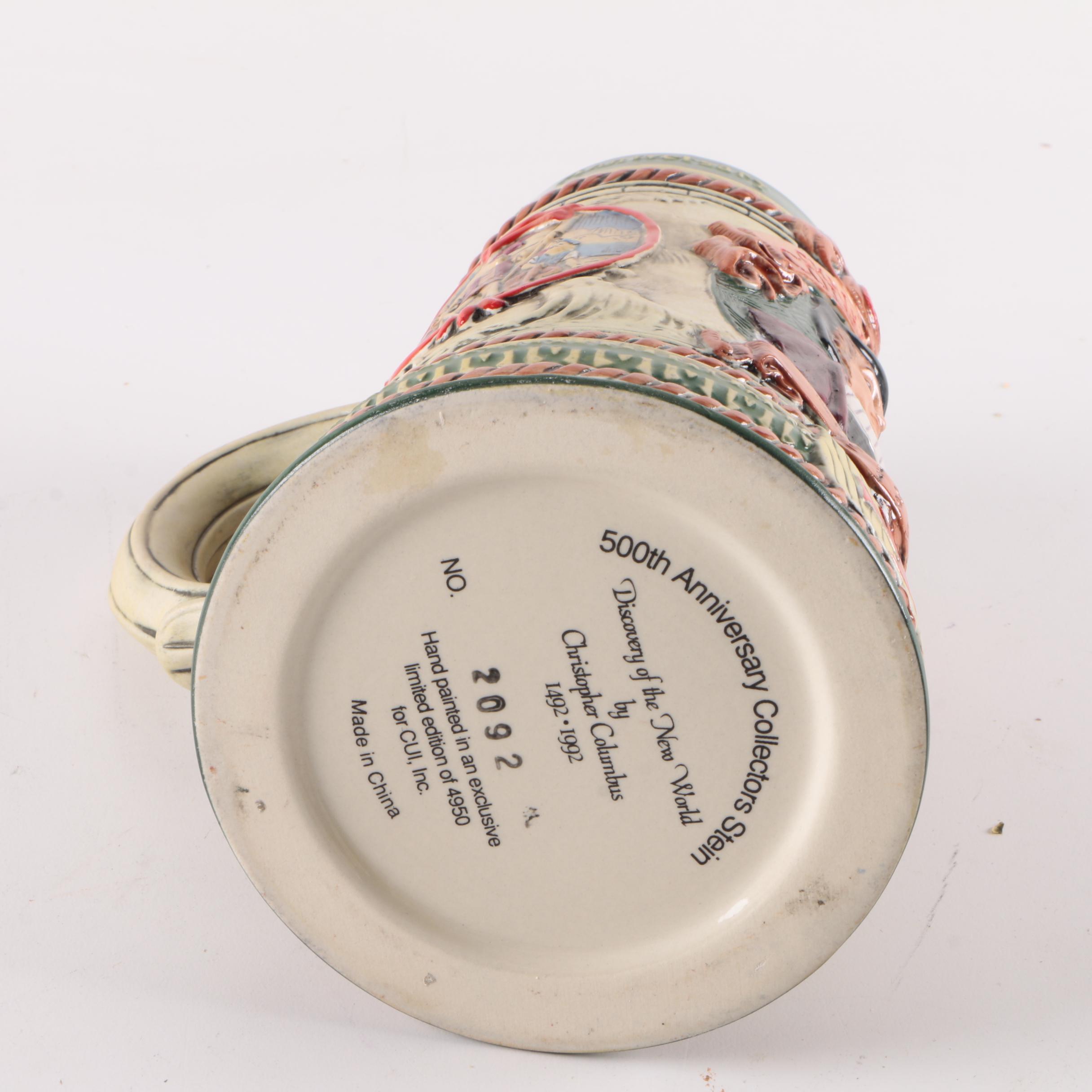 Decorated Ceramic Beer Steins