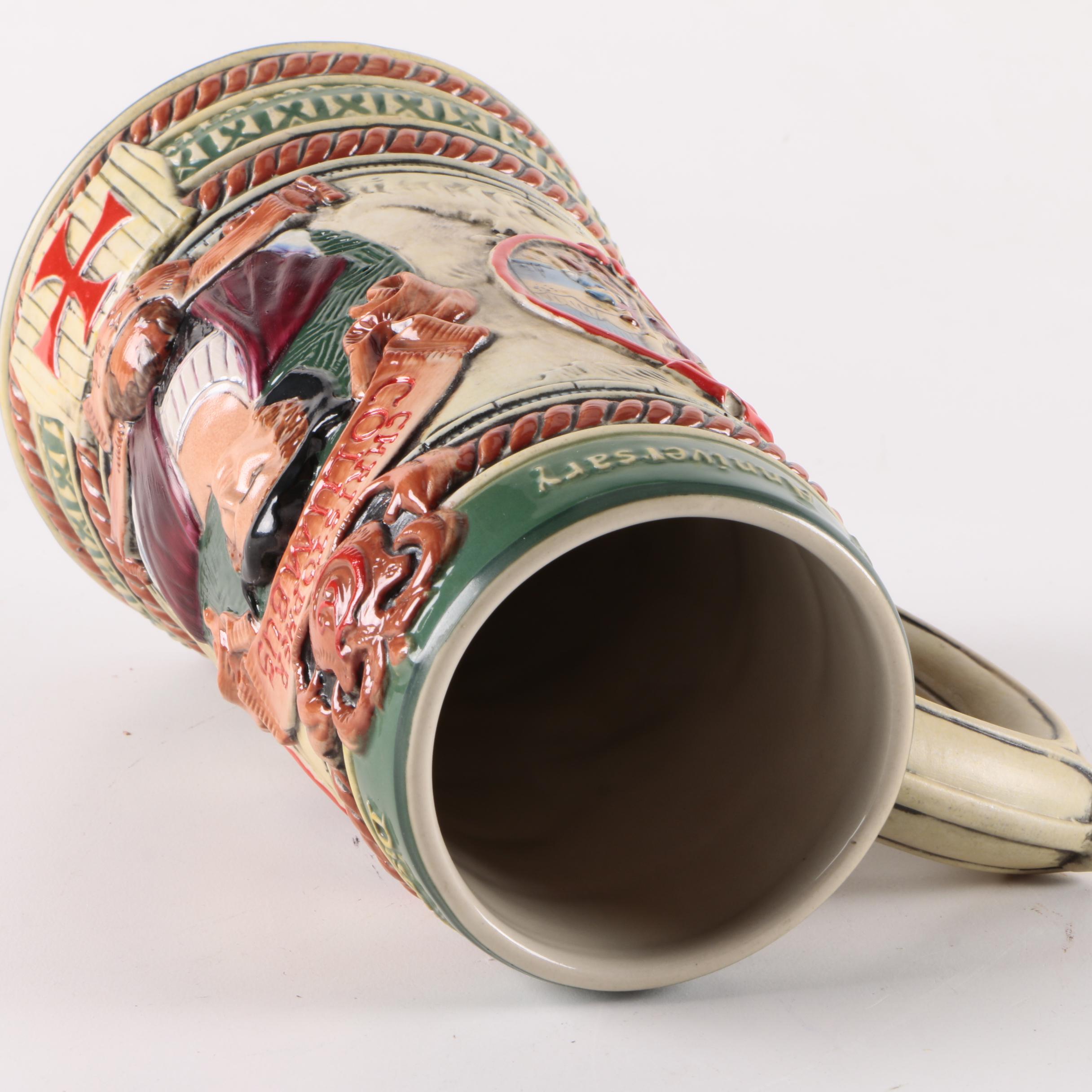 Decorated Ceramic Beer Steins