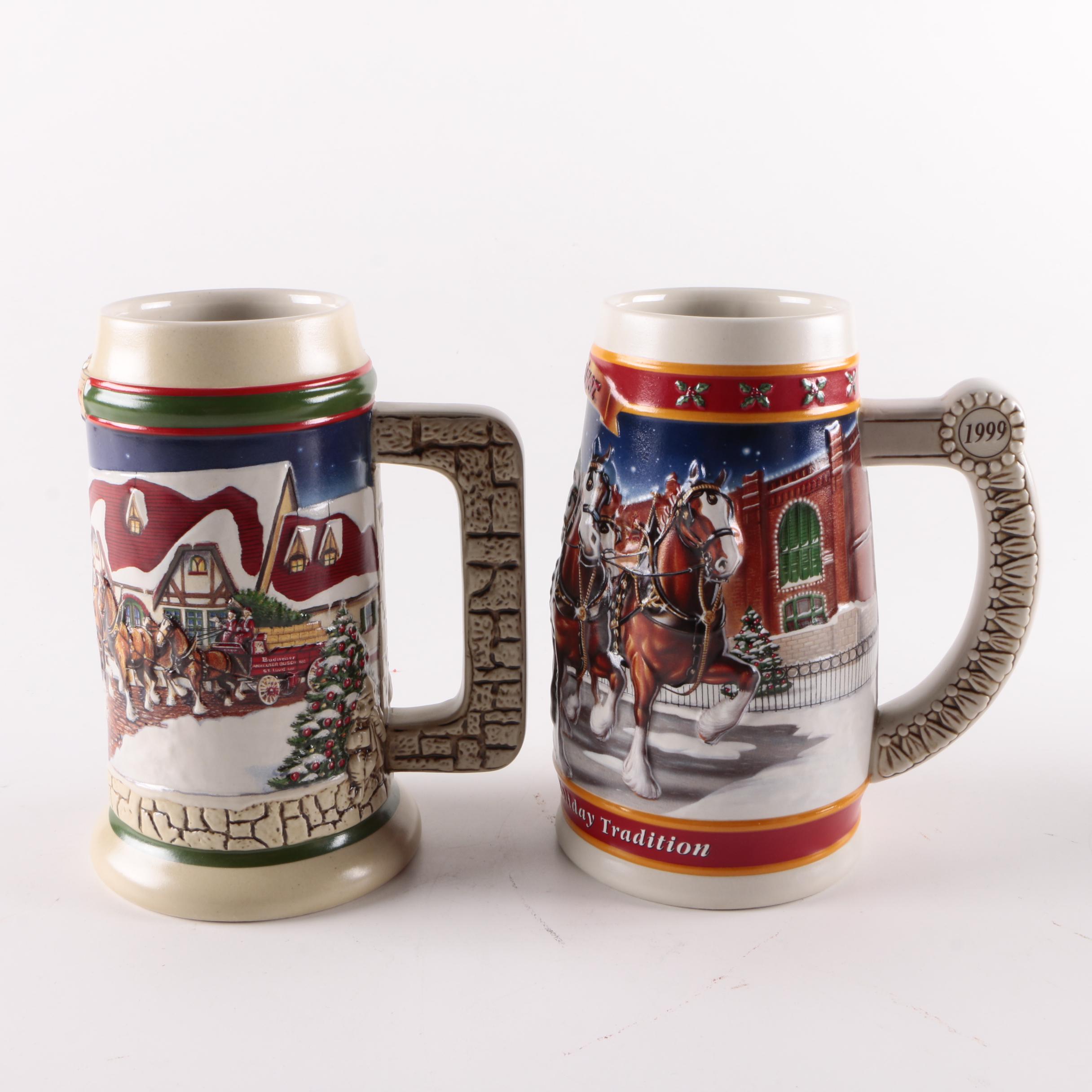 Decorated Ceramic Beer Steins