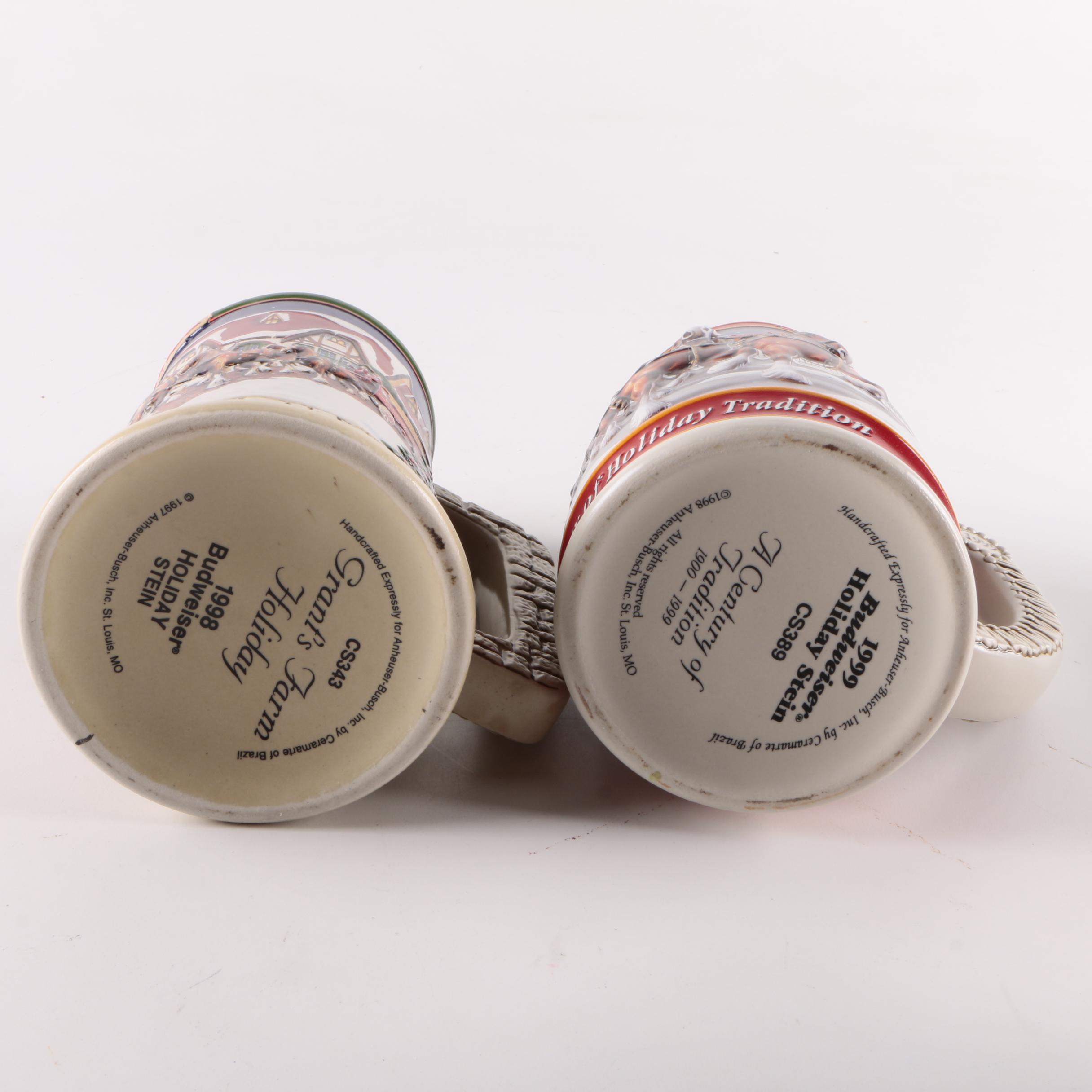 Decorated Ceramic Beer Steins