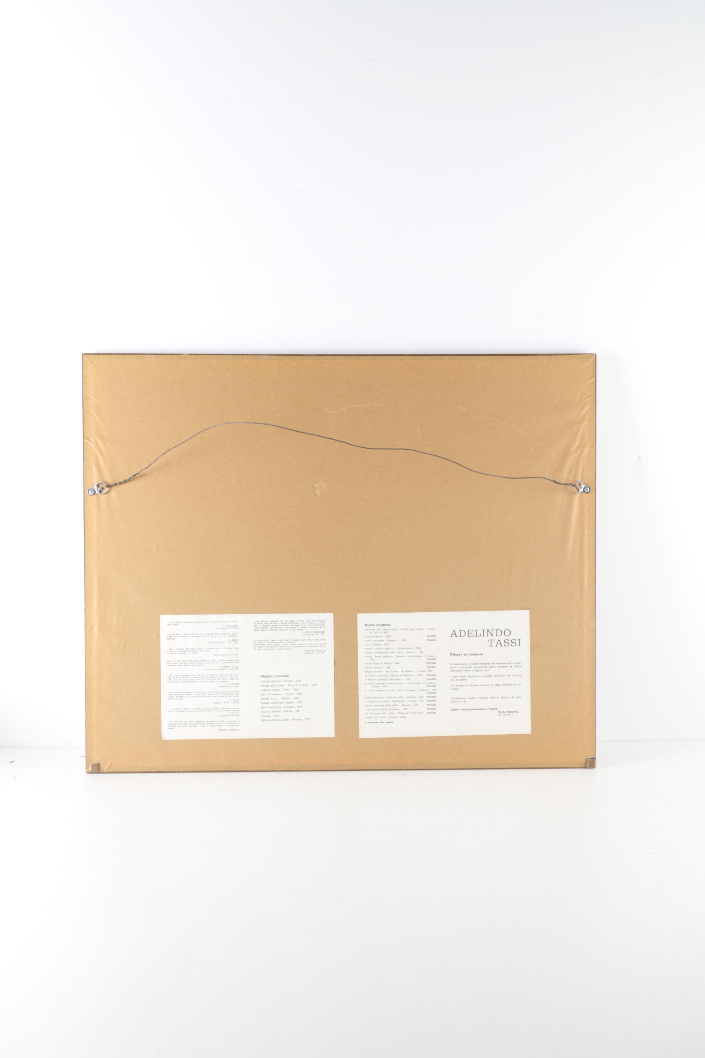 Adelindo Tassi Color Limited Edition Lithograph of Street Vendor