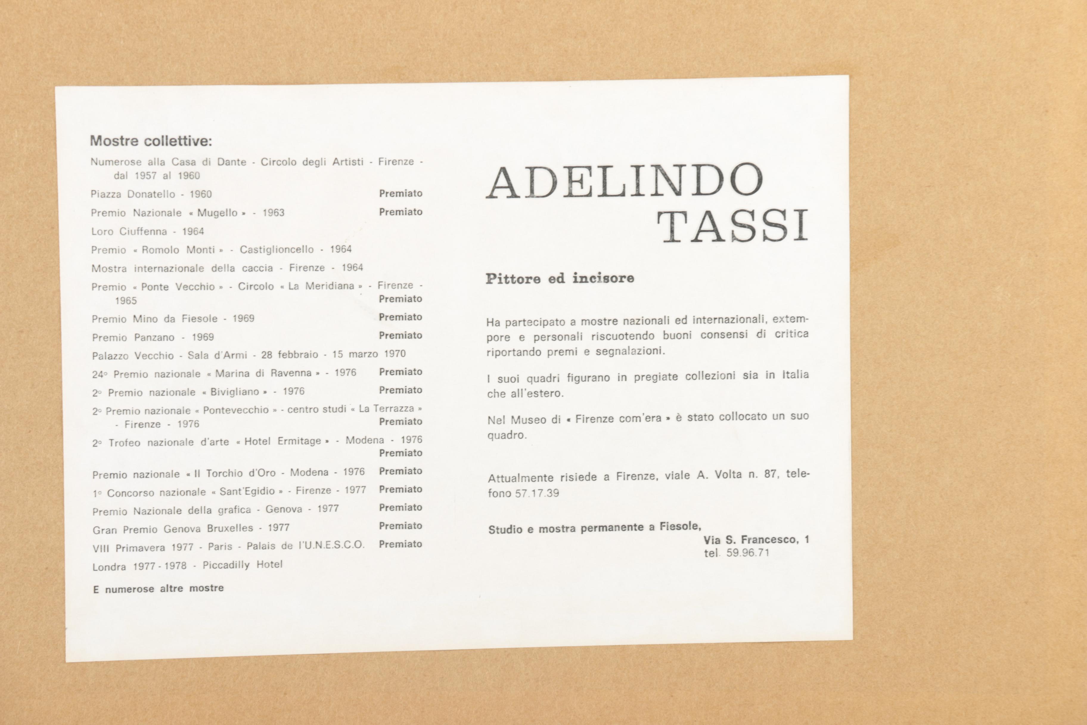 Adelindo Tassi Color Limited Edition Lithograph of Street Vendor