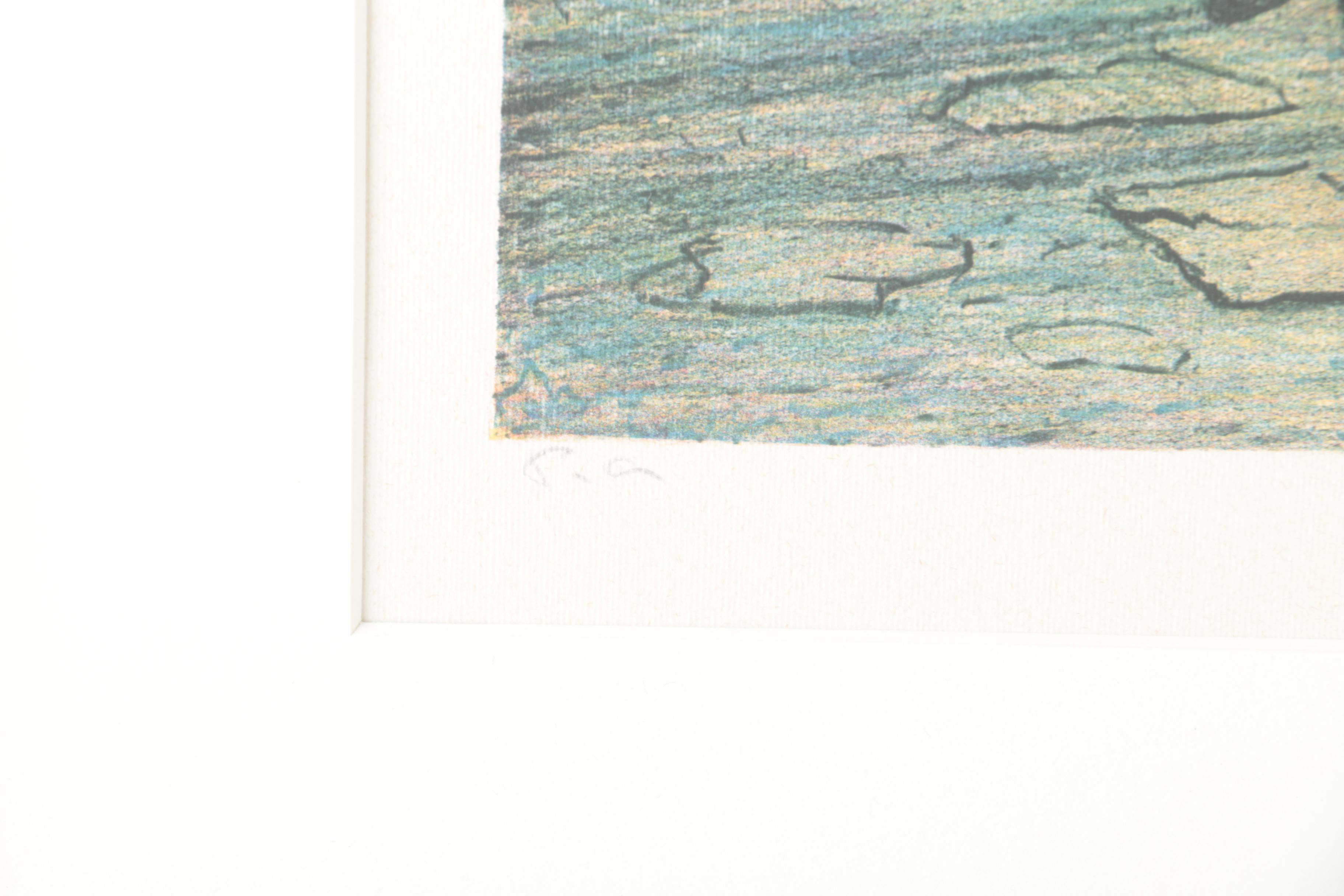 Adelindo Tassi Color Limited Edition Lithograph of Street Vendor