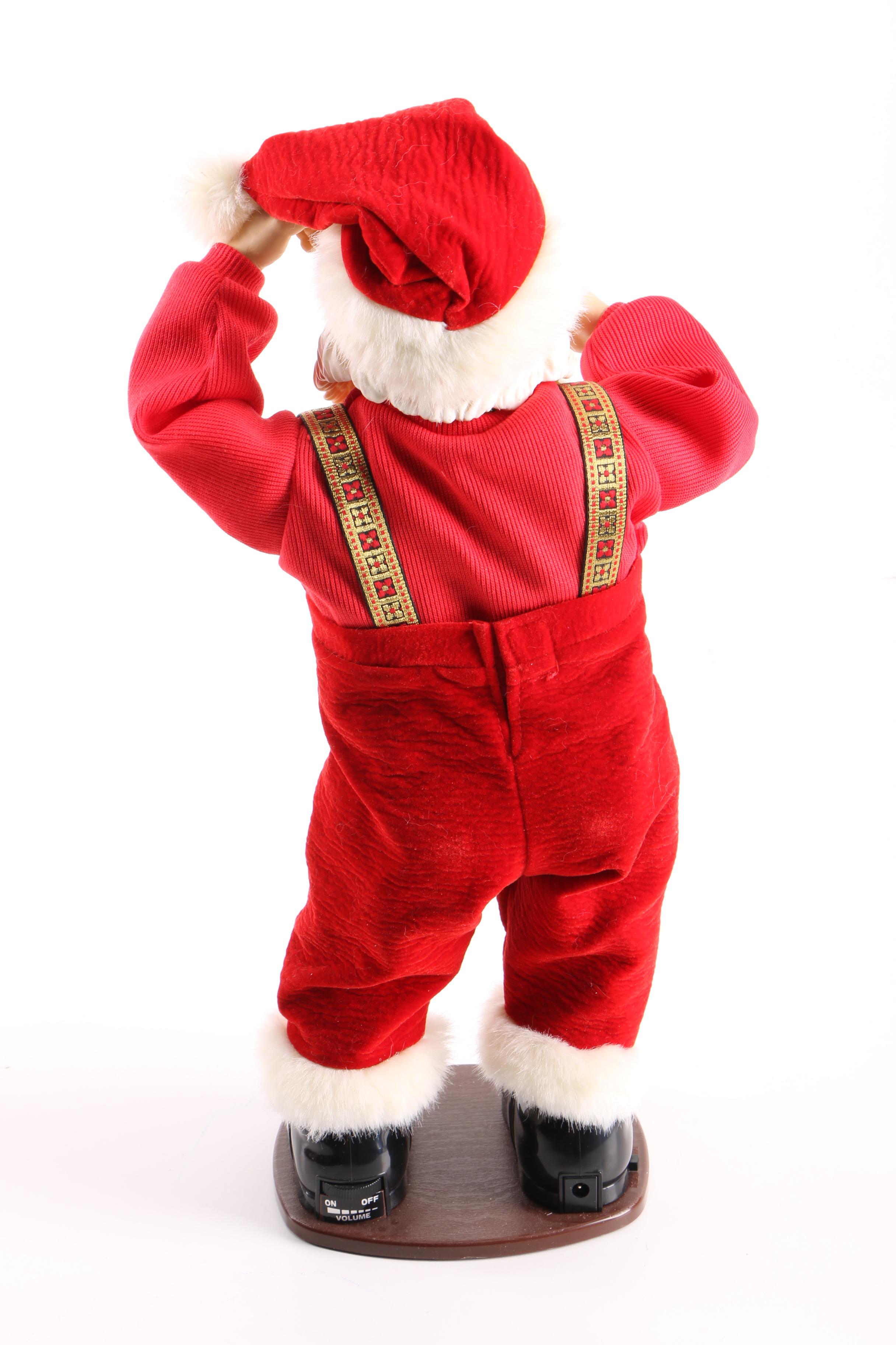 Jingle Bell Rock Santa Figurine