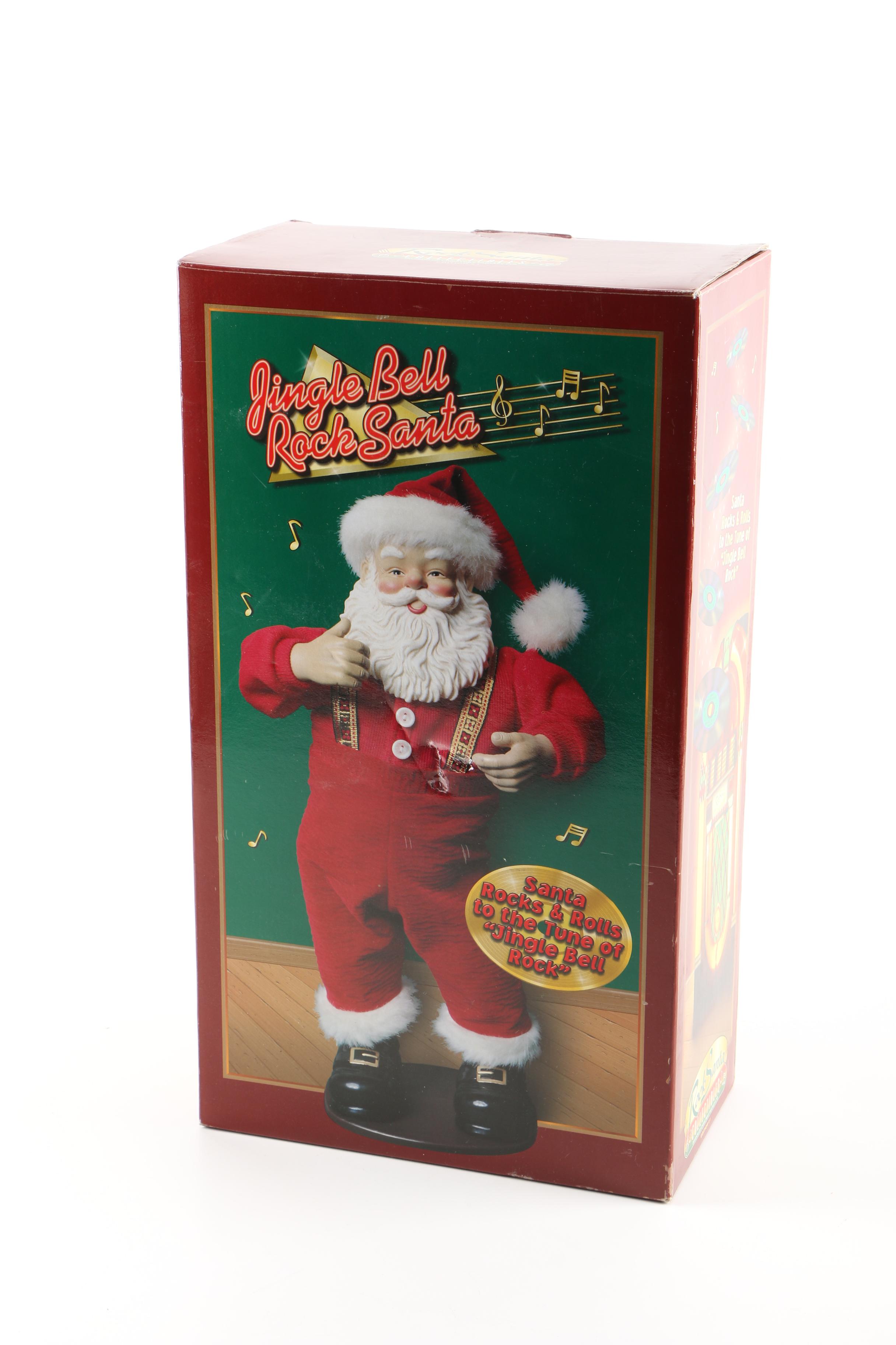 Jingle Bell Rock Santa Figurine